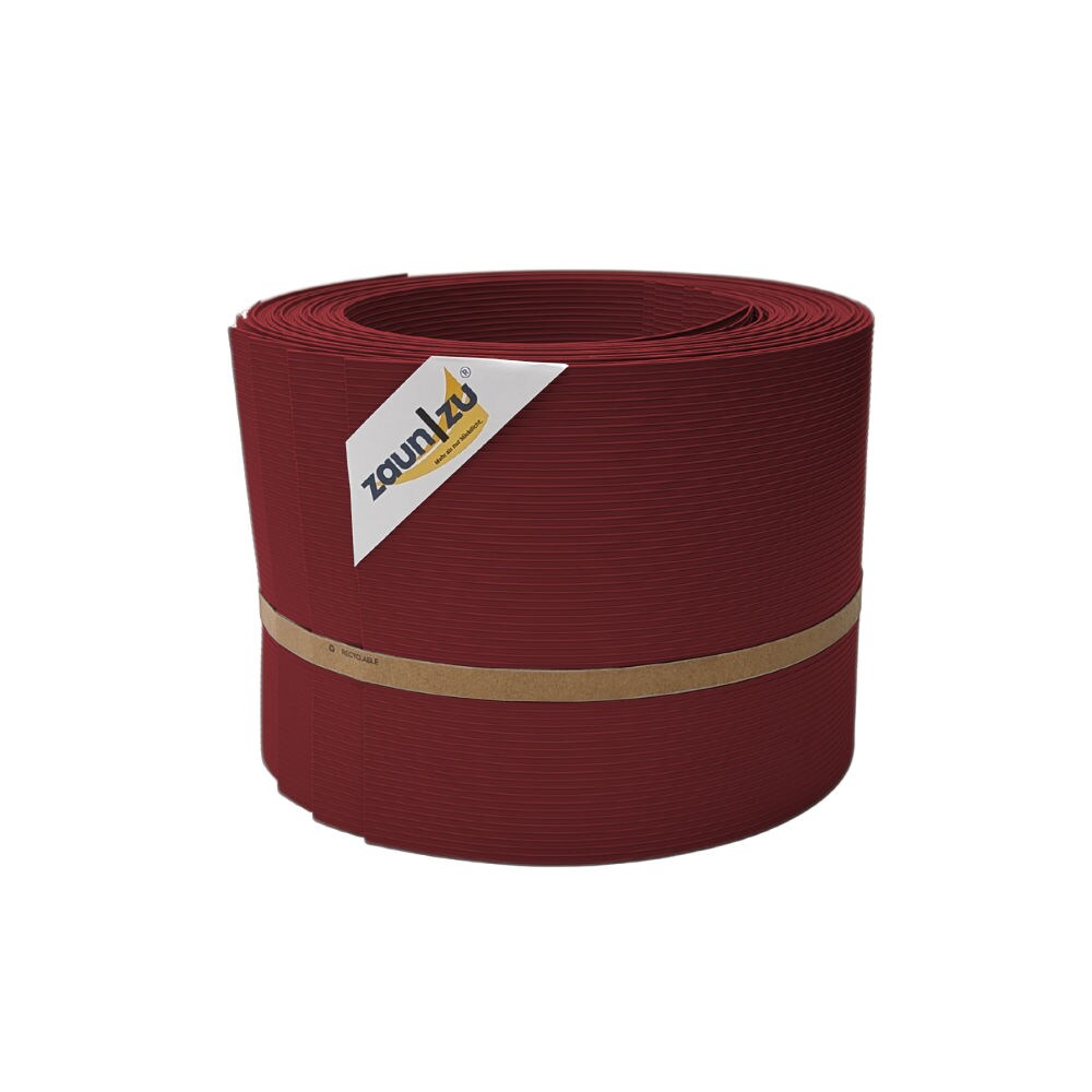 zaun|zu&reg; Sichtschutzstreifen Rille 10x Einzelstreifen 2,55m Sichtschutz Bordeauxrot, 10 x 2,55m 
