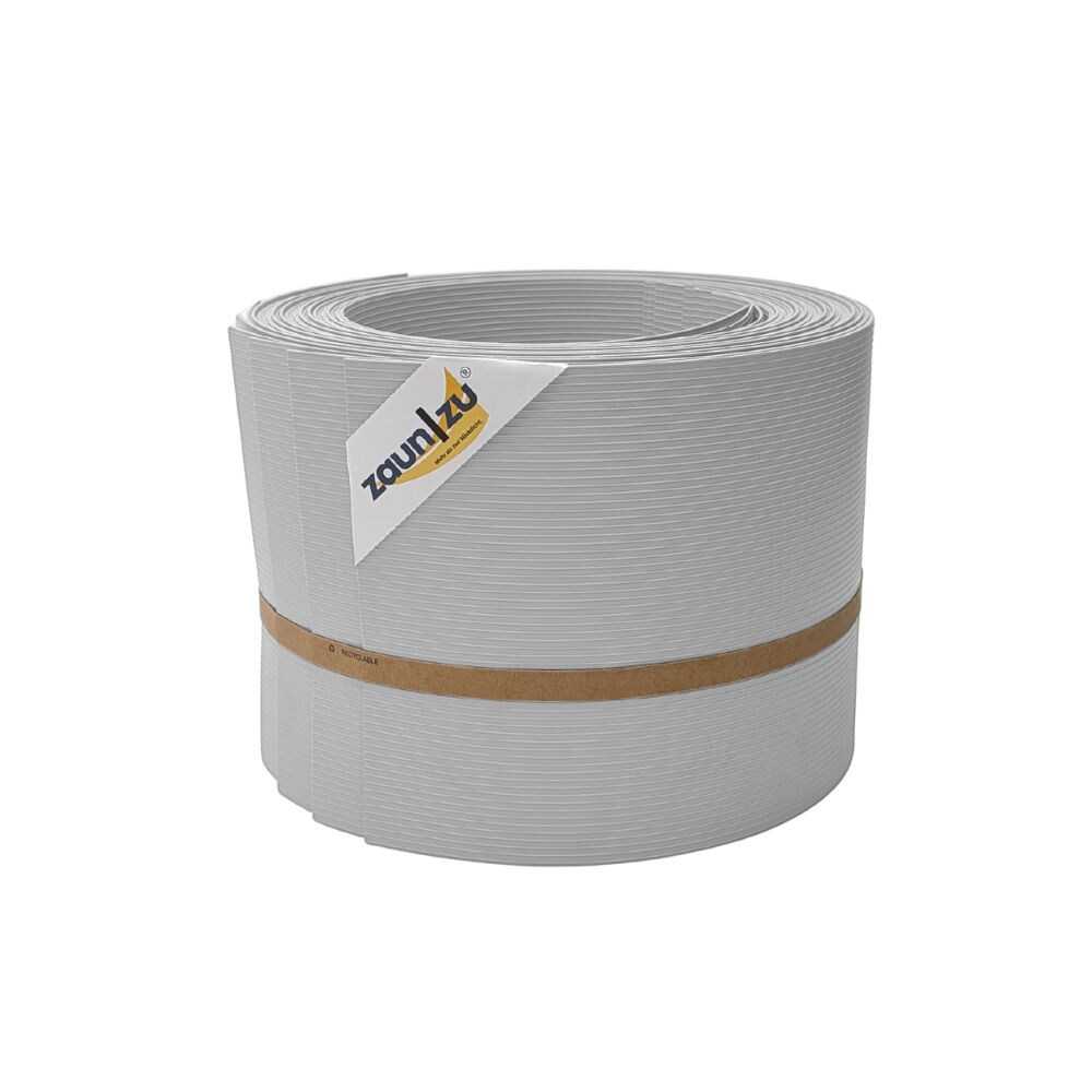 zaun|zu&reg; Sichtschutzstreifen Rille 10x Einzelstreifen 2,55m Sichtschutz Lichtgrau, 10 x 2,55m 