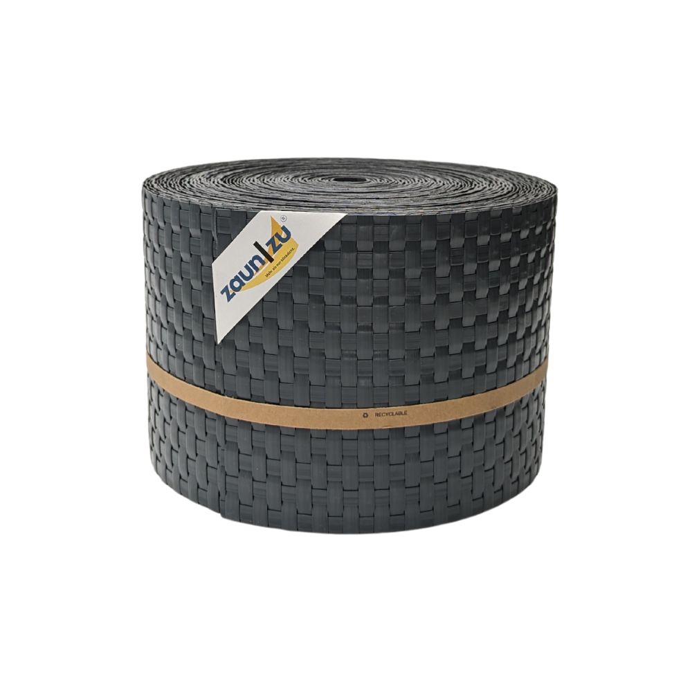 zaun|zu&reg; Sichtschutz Rattan PE f&uuml;r Doppelstabmatten Anthrazit 26m 