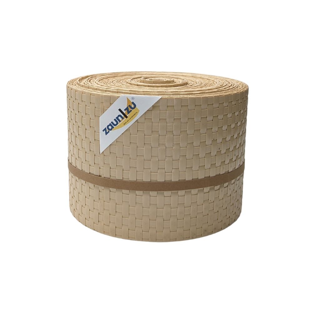 zaun|zu&reg; Sichtschutz Rattan PE f&uuml;r Doppelstabmatten Beige 26m 