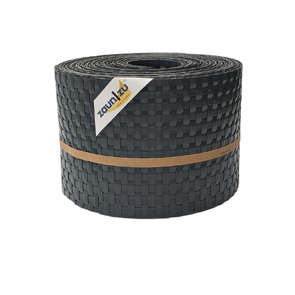 zaun|zu&reg; Sichtschutz Rattan f&uuml;r Doppelstabmatten UV-best&auml;ndig Anthrazit 10x 2,55m 