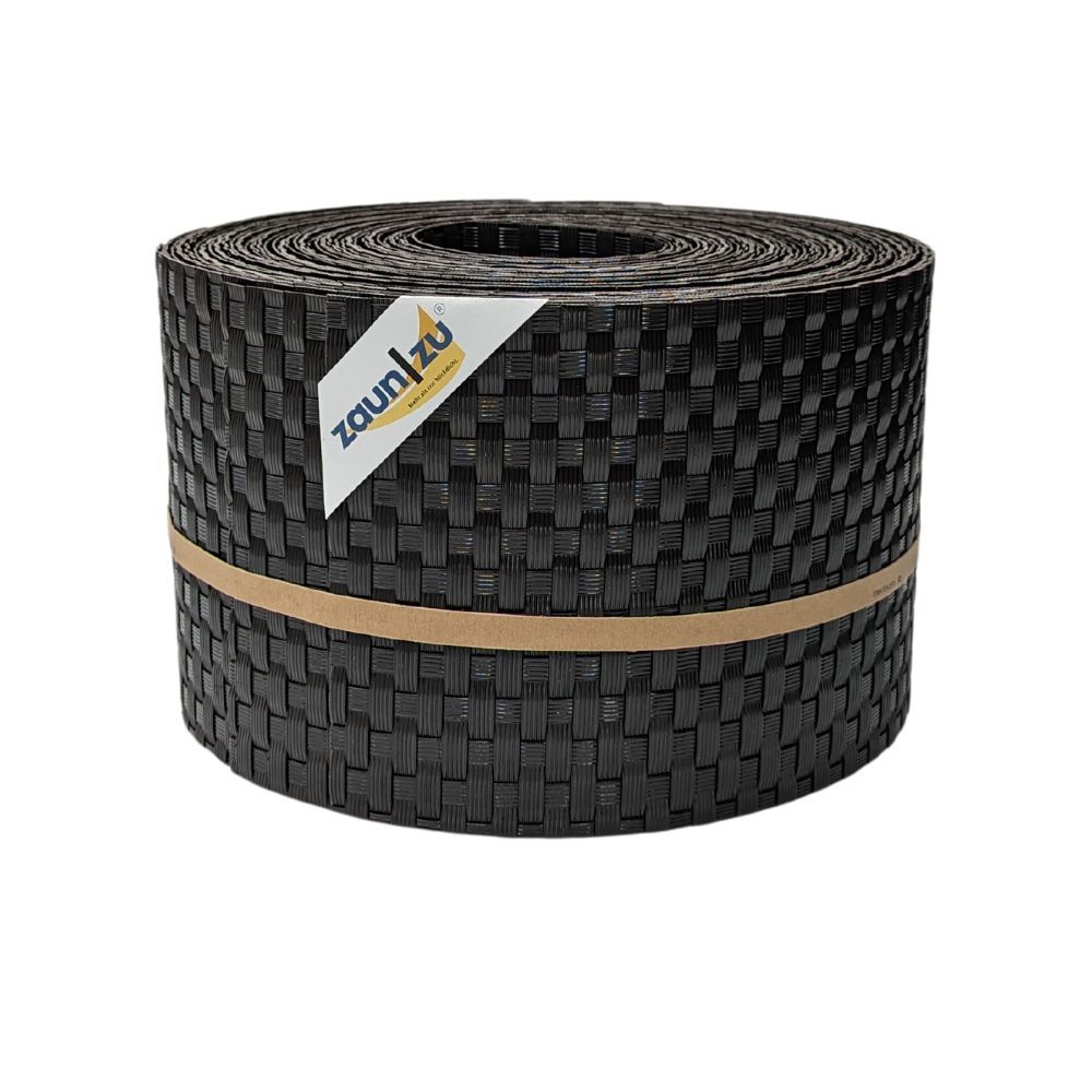 zaun|zu&reg; Sichtschutz Rattan f&uuml;r Doppelstabmatten UV-best&auml;ndig Dunkelbraun 10x 2,55m 