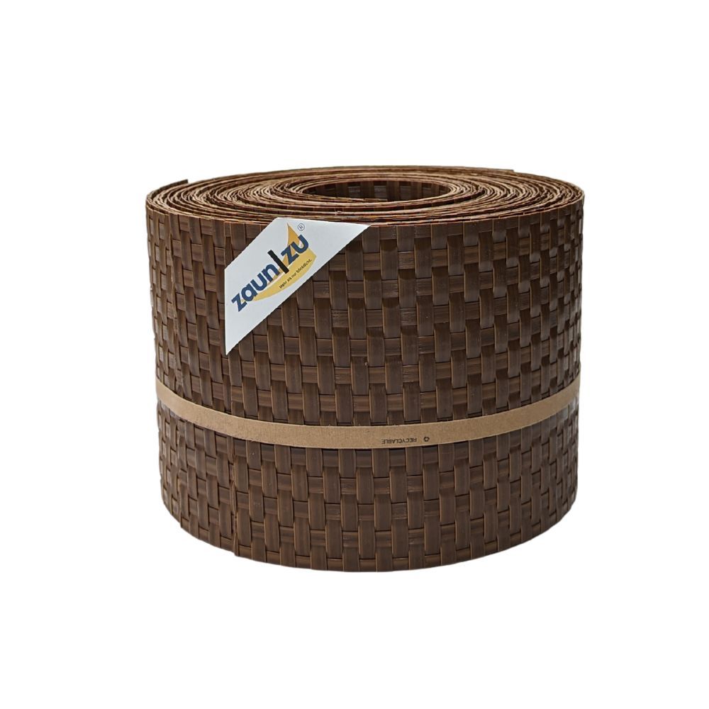 zaun|zu&reg; Sichtschutz Rattan f&uuml;r Doppelstabmatten UV-best&auml;ndig Honigbraun 10x 2,55m 