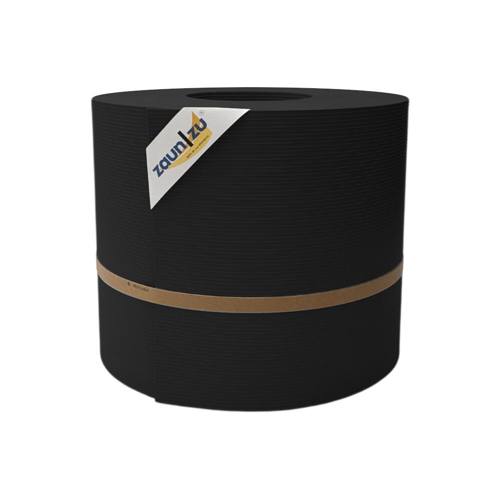 zaun zu® Sichtschutzstreifen Rille Maxi Rolle für Doppelstabmatten 24cm hoch Schwarz 50m