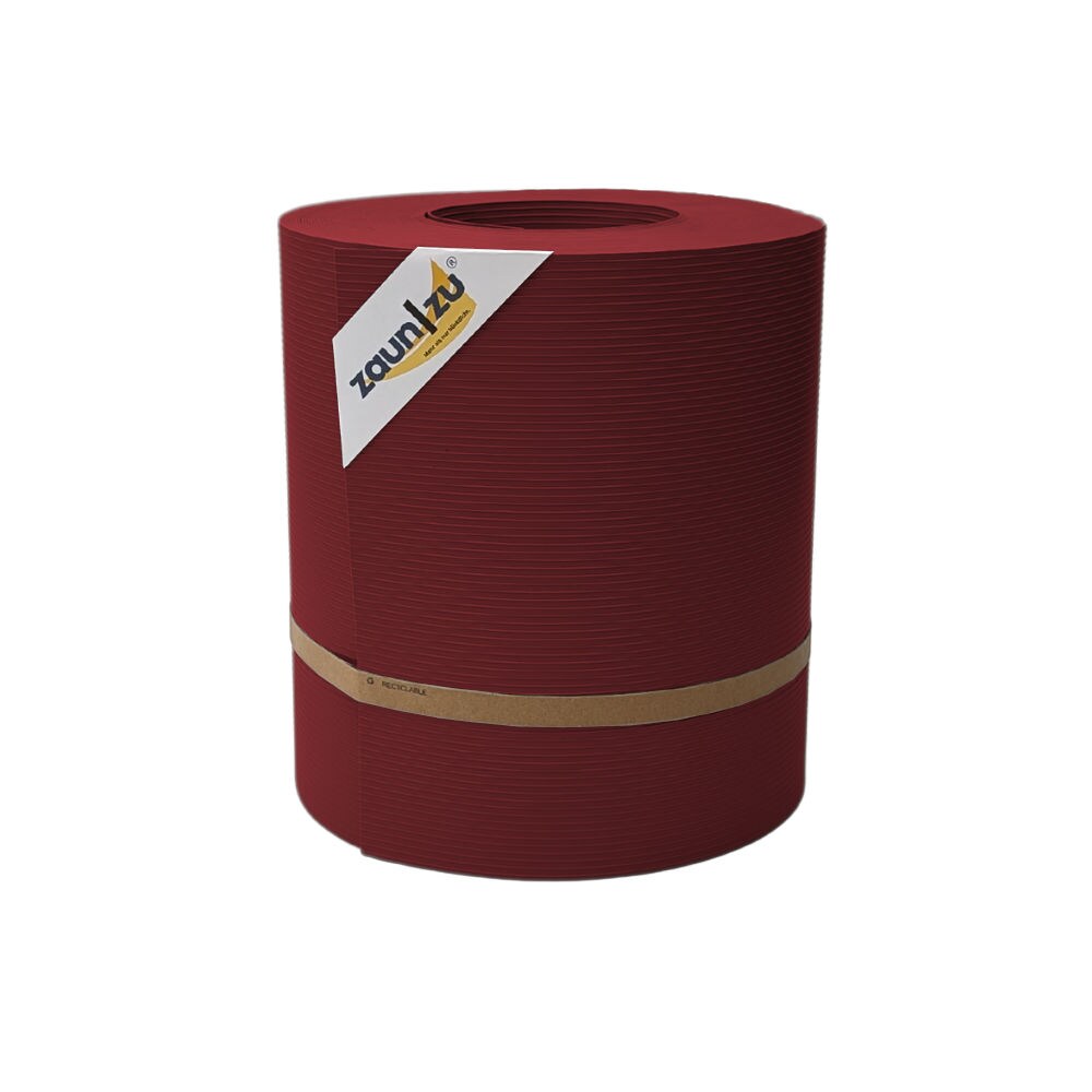 zaun zu® Sichtschutzstreifen Rille Maxi Rolle für Doppelstabmatten 24cm hoch Bordeauxrot 26m