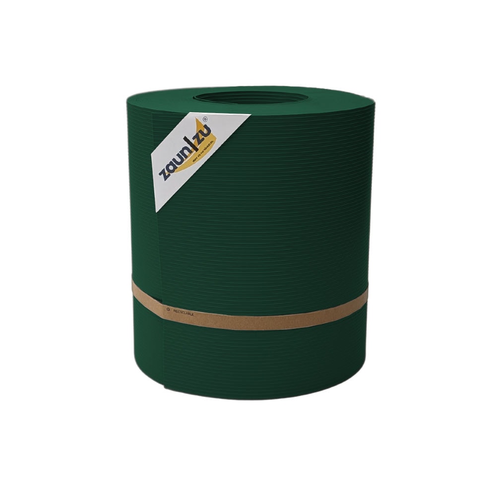 zaun|zu&reg; Sichtschutzstreifen Rille Maxi Rolle f&uuml;r Doppelstabmatten 24cm hoch Gr&uuml;n 26m 