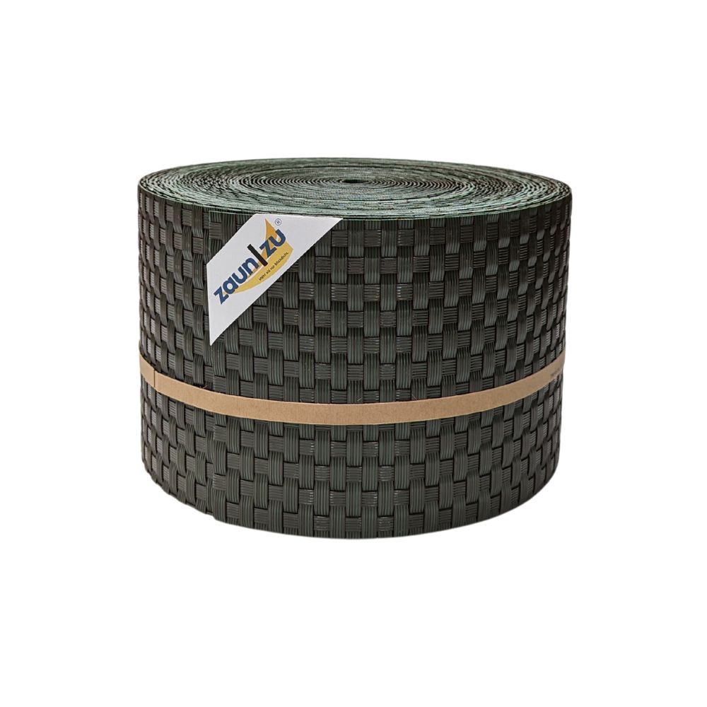 zaun|zu&reg; Sichtschutzstreifen Rattan PE f&uuml;r Doppelstabmatten Gr&uuml;n 26m 