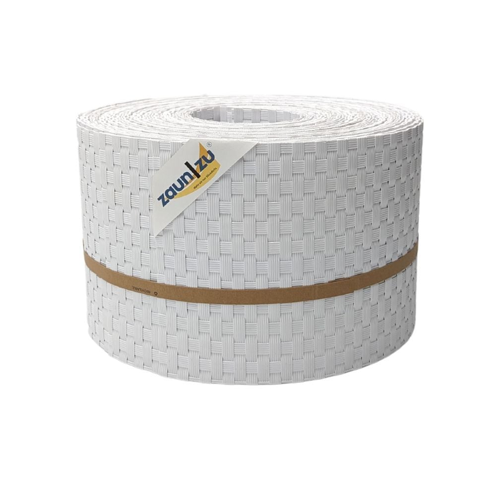 zaun|zu&reg; Sichtschutz Rattan f&uuml;r Doppelstabmatten UV-best&auml;ndig Wei&szlig; 10x 2,55m 