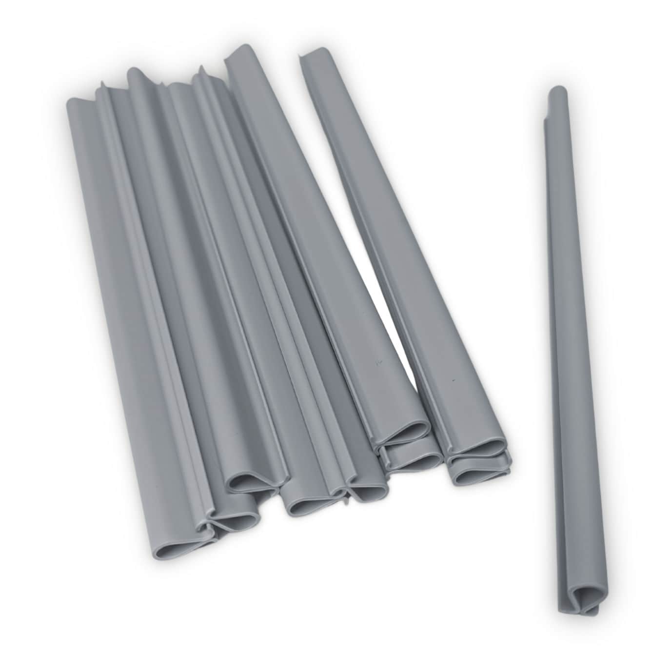 zaun|zu&reg; Schiene Klemmschiene OMEGA-Clip Hellgrau 20er Pack 