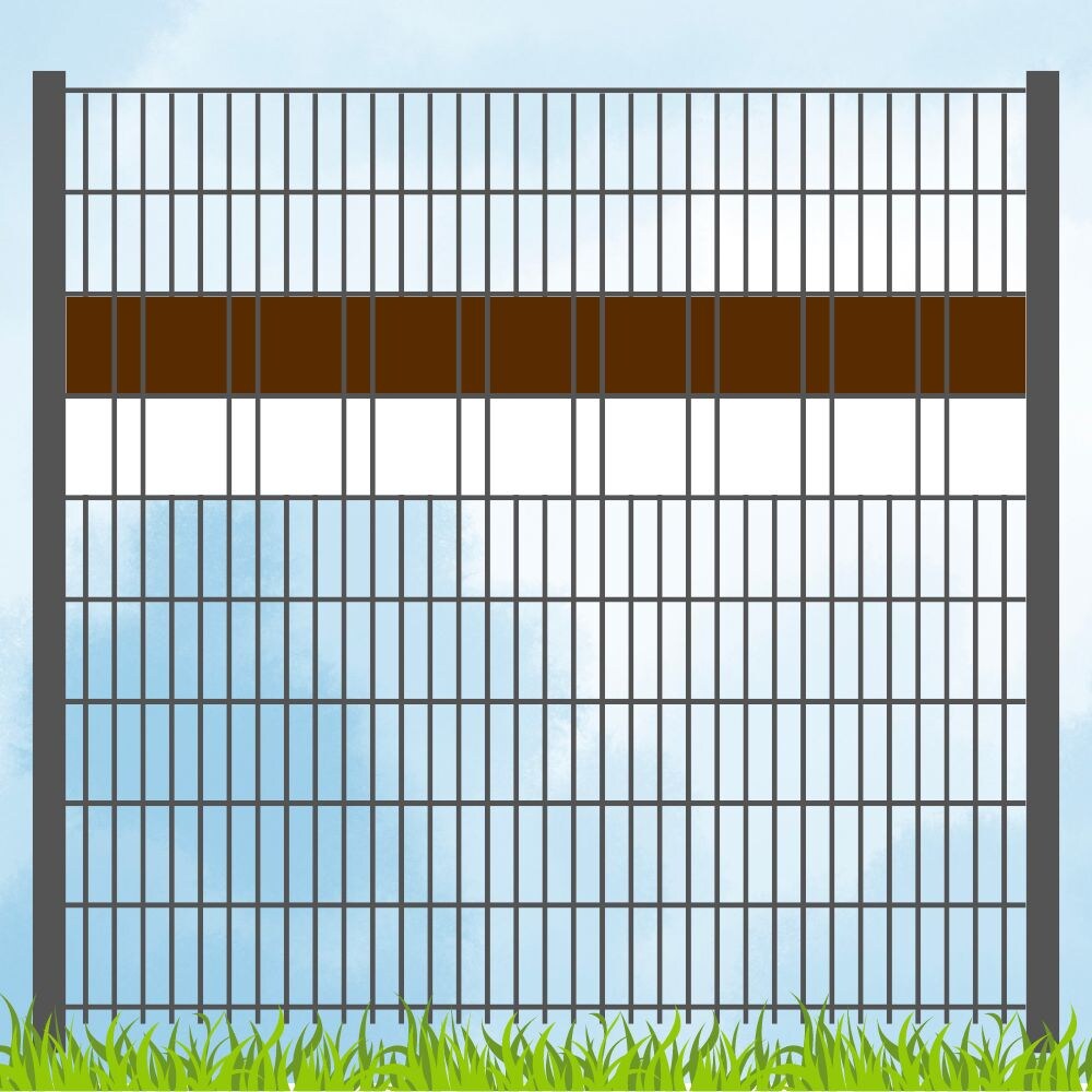 zaun|zu&reg; Sichtschutz Fanartikel Vereinsfarben Braun/Wei&szlig; Volle Streifenbreite 