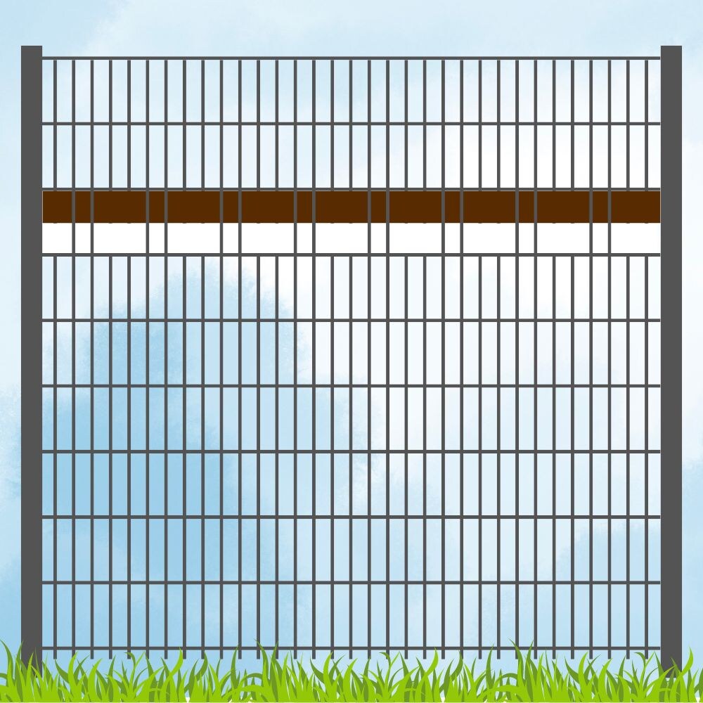zaun|zu&reg; Sichtschutzstreifen Fanartikel Vereinsfarben Braun/Wei&szlig; Akzentstreifen 