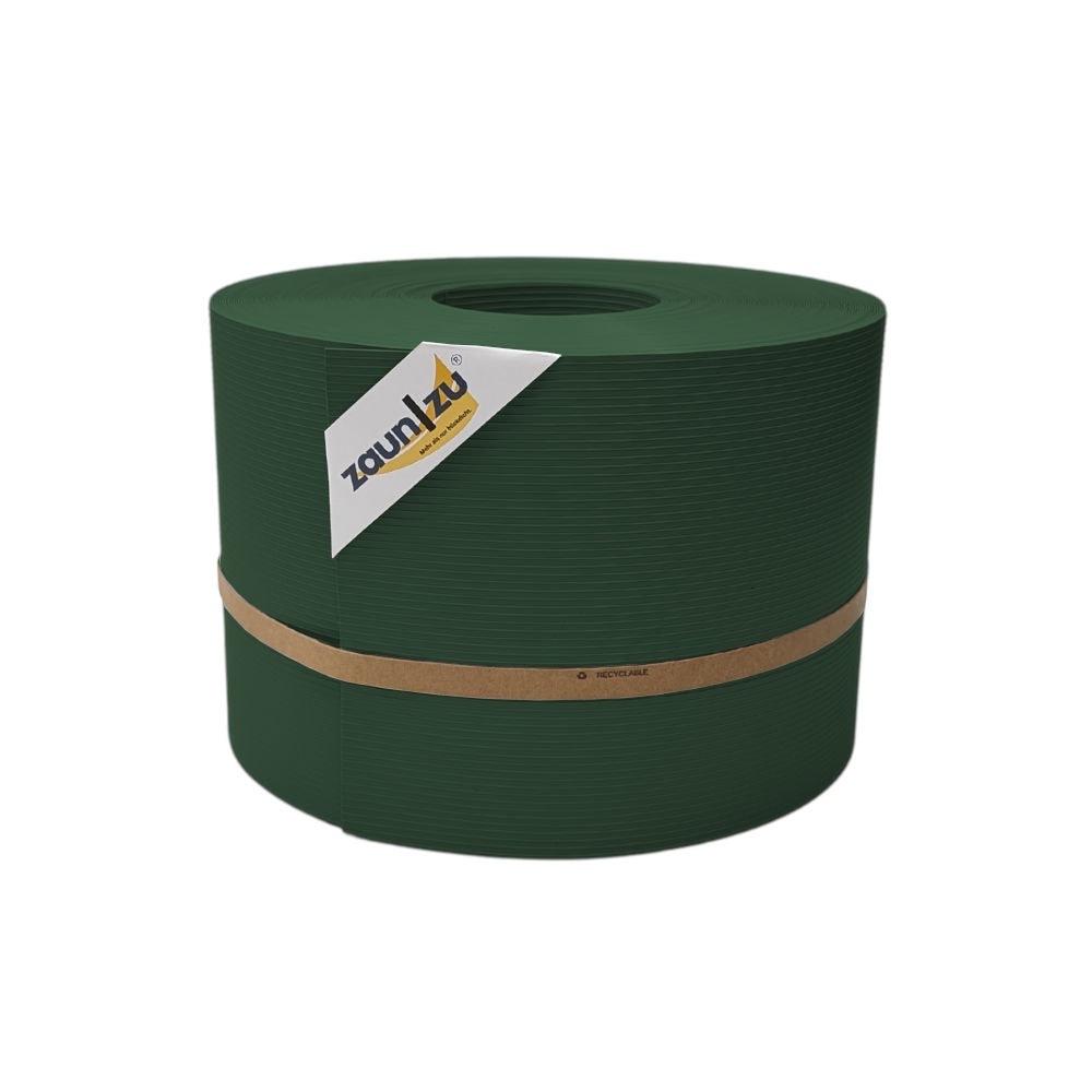 zaun|zu&reg; Rille PP f&uuml;r Doppelstabmatte Zaunblende Tannengr&uuml;n 50m 