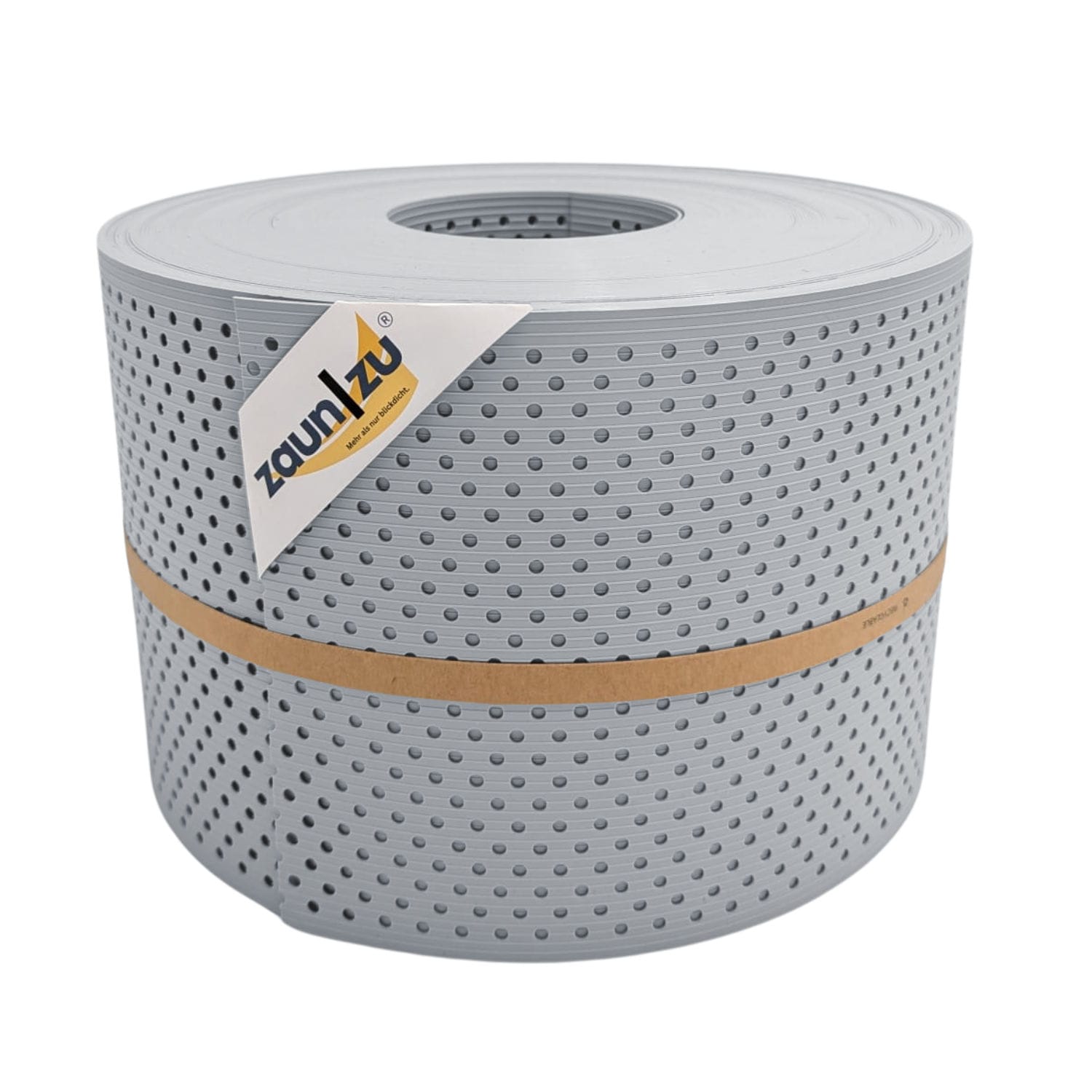 zaun|zu&reg; Sichtschutz Rille Gelocht 15 Prozent PP Streifen Fenstergrau 50m 