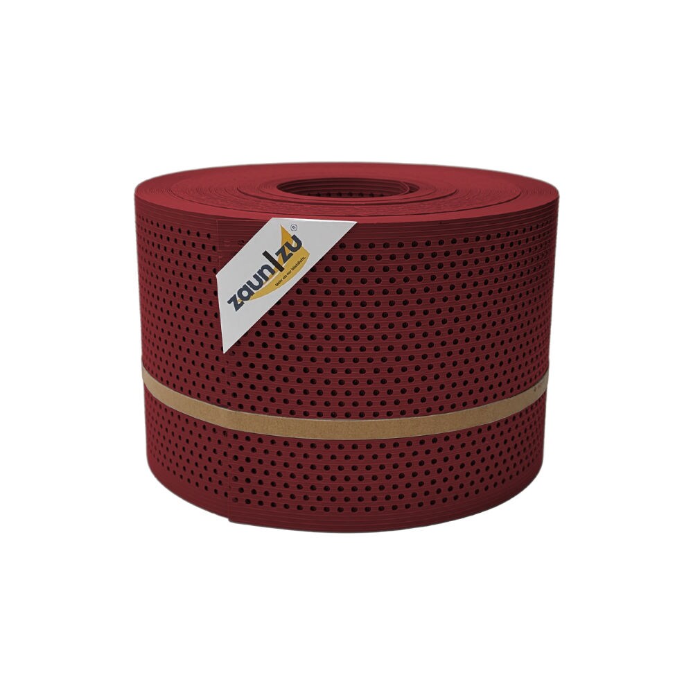 zaun|zu&reg; Sichtschutz Rille Gelocht 20 Prozent PP Streifen Bordeauxrot , 50 m 
