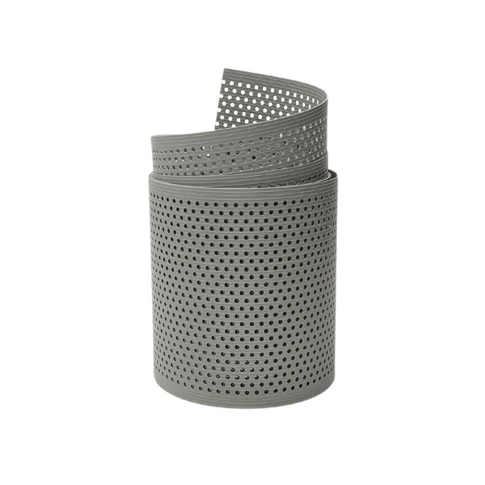 zaun|zu&reg; Sichtschutzstreifen Rille Gelocht 20 Prozent PP Streifen Steingrau 2,55m 