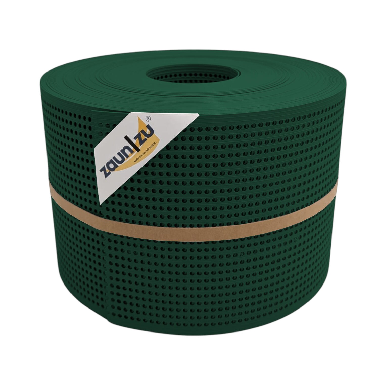zaun|zu&reg; Sichtschutz Rille Gelocht 30 Prozent PP Streifen Gr&uuml;n 50m 