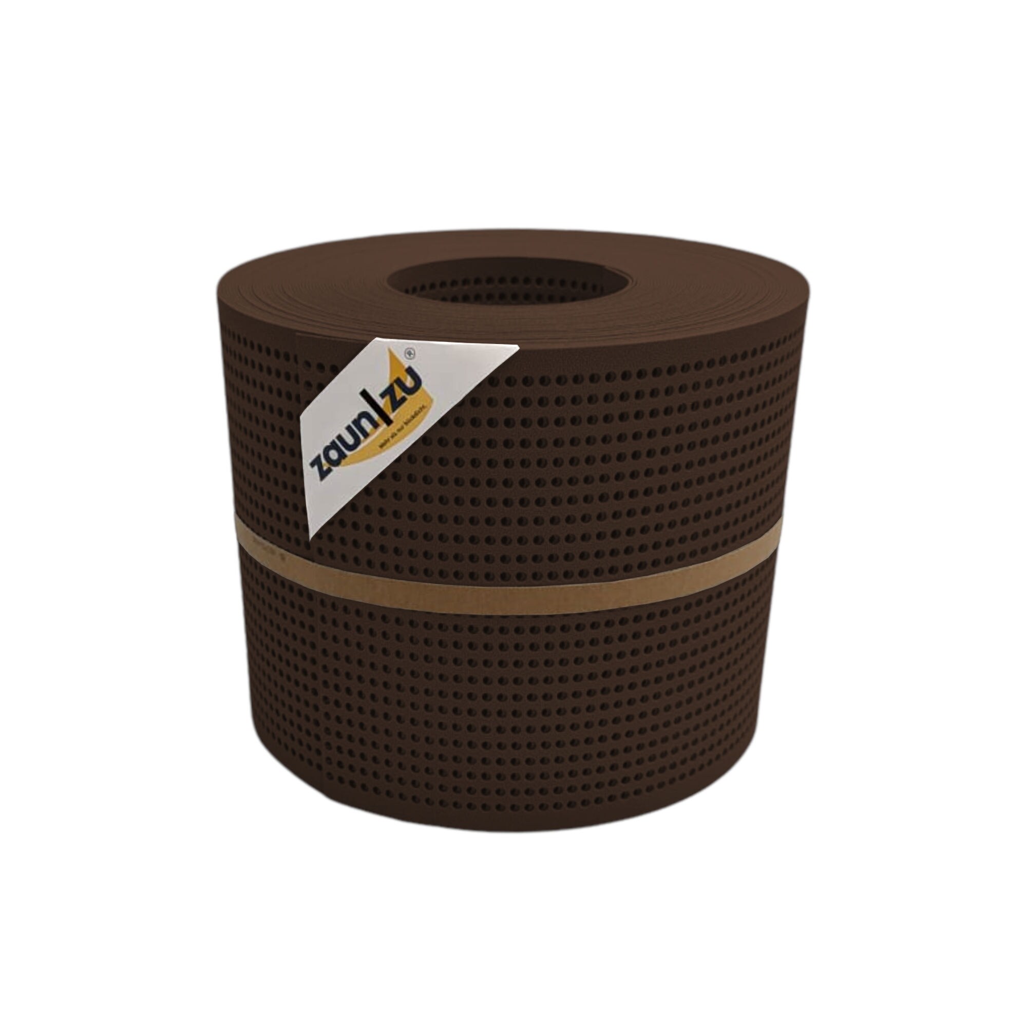 zaun|zu&reg; Sichtschutzstreifen PP Premium Gelocht 30 Prozent Streifen Braun 26m - Bild 1