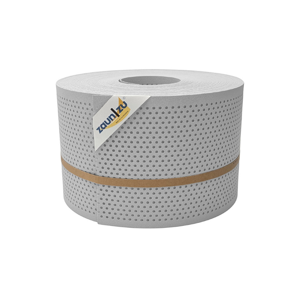 zaun|zu&reg; Sichtschutz PP Premium Gelocht 20 Prozent Streifen Lichtgrau 50m 