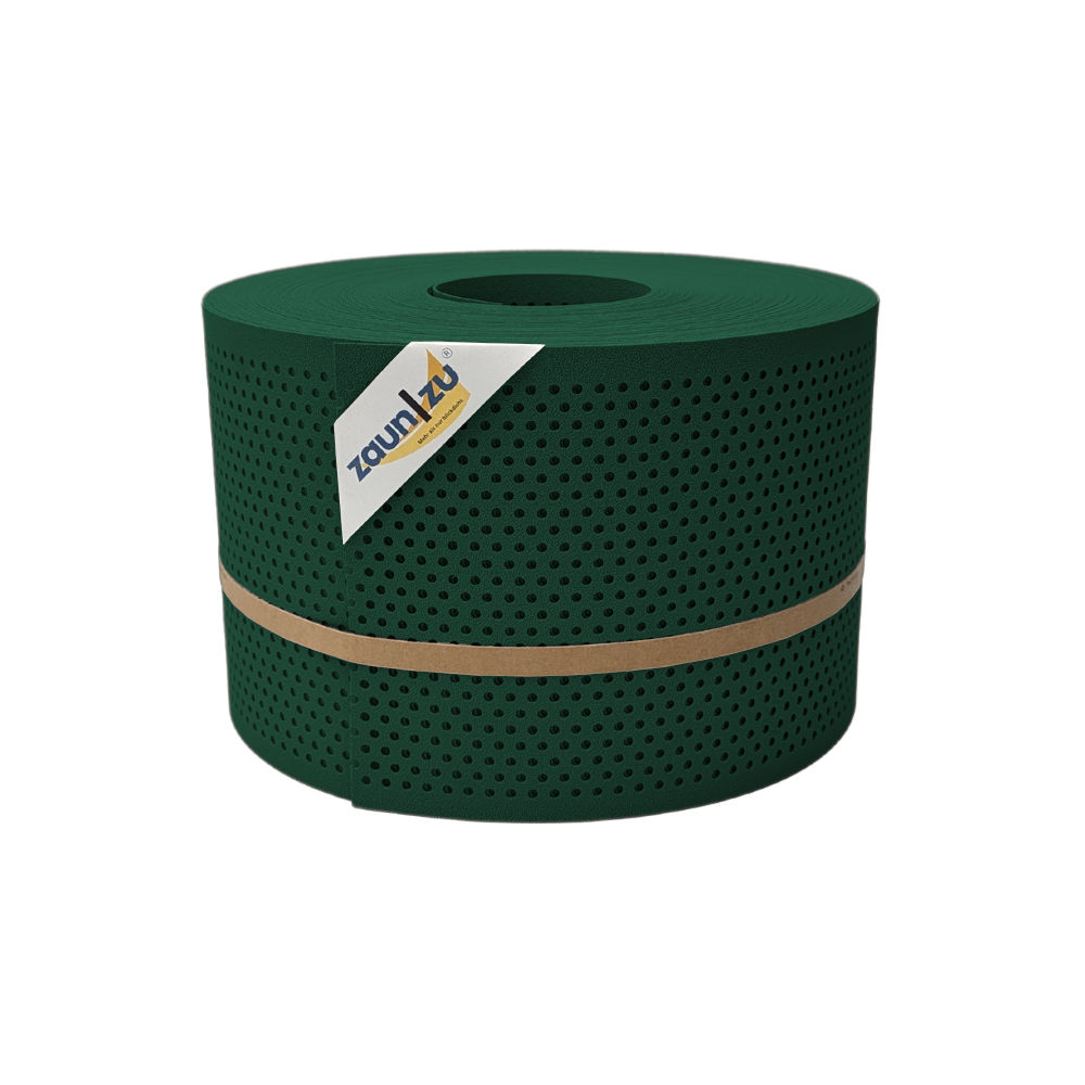 zaun|zu&reg; Sichtschutzstreifen PP Premium Gelocht 20 Prozent Streifen Gr&uuml;n 50m 