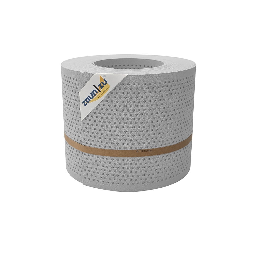 zaun|zu&reg; Sichtschutzstreifen PP Premium Gelocht 20 Prozent Streifen Lichtgrau 26m 