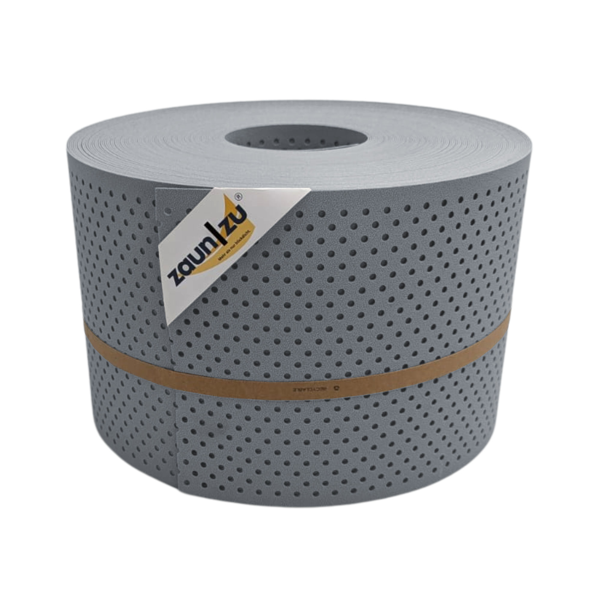 zaun|zu&reg; Sichtschutzstreifen PP Premium Gelocht 15 Prozent Streifen Fenstergrau 50m 