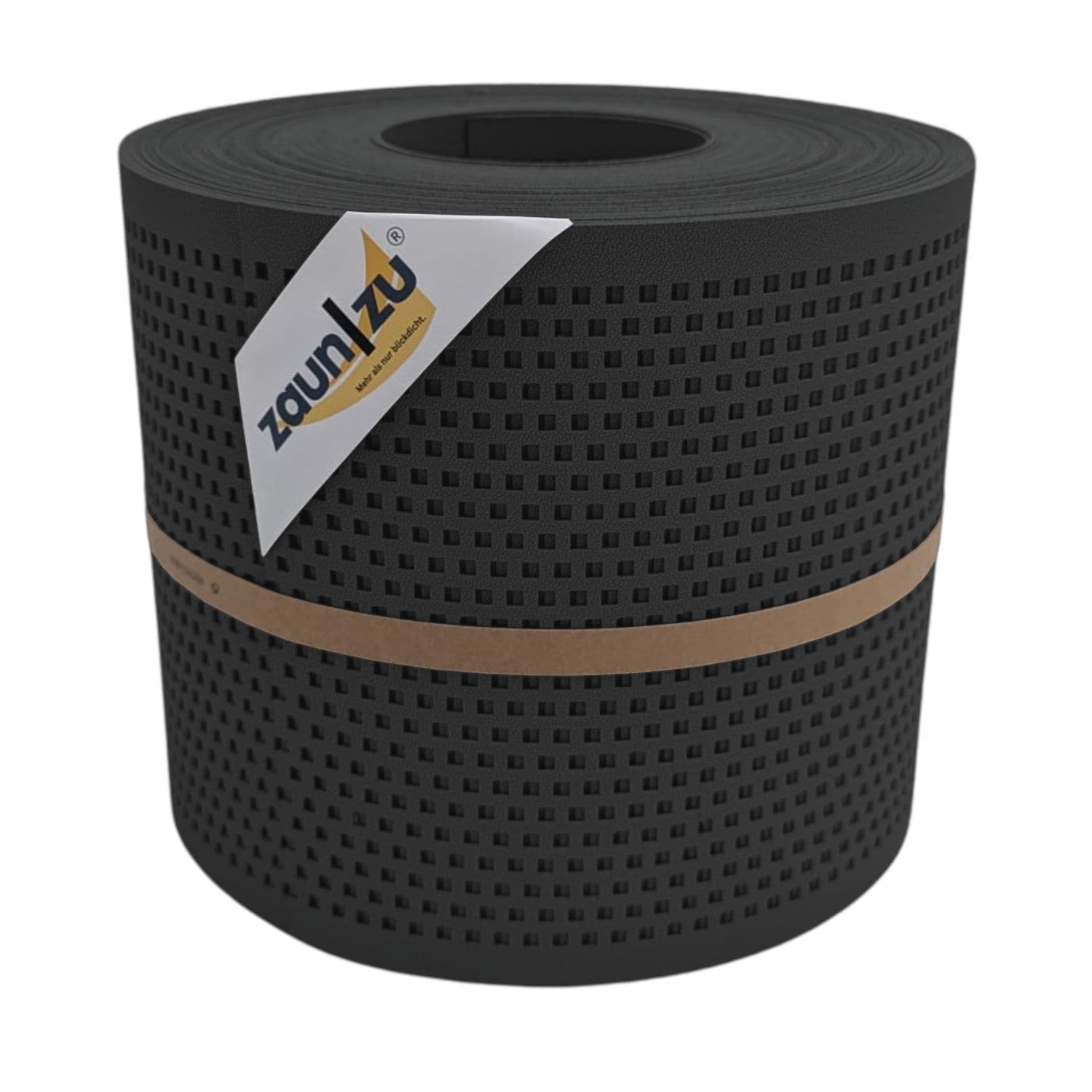 zaun|zu&reg; Sichtschutzstreifen Gelocht Quadrat Muster f&uuml;r Doppelstabmatten Anthrazit 26m 