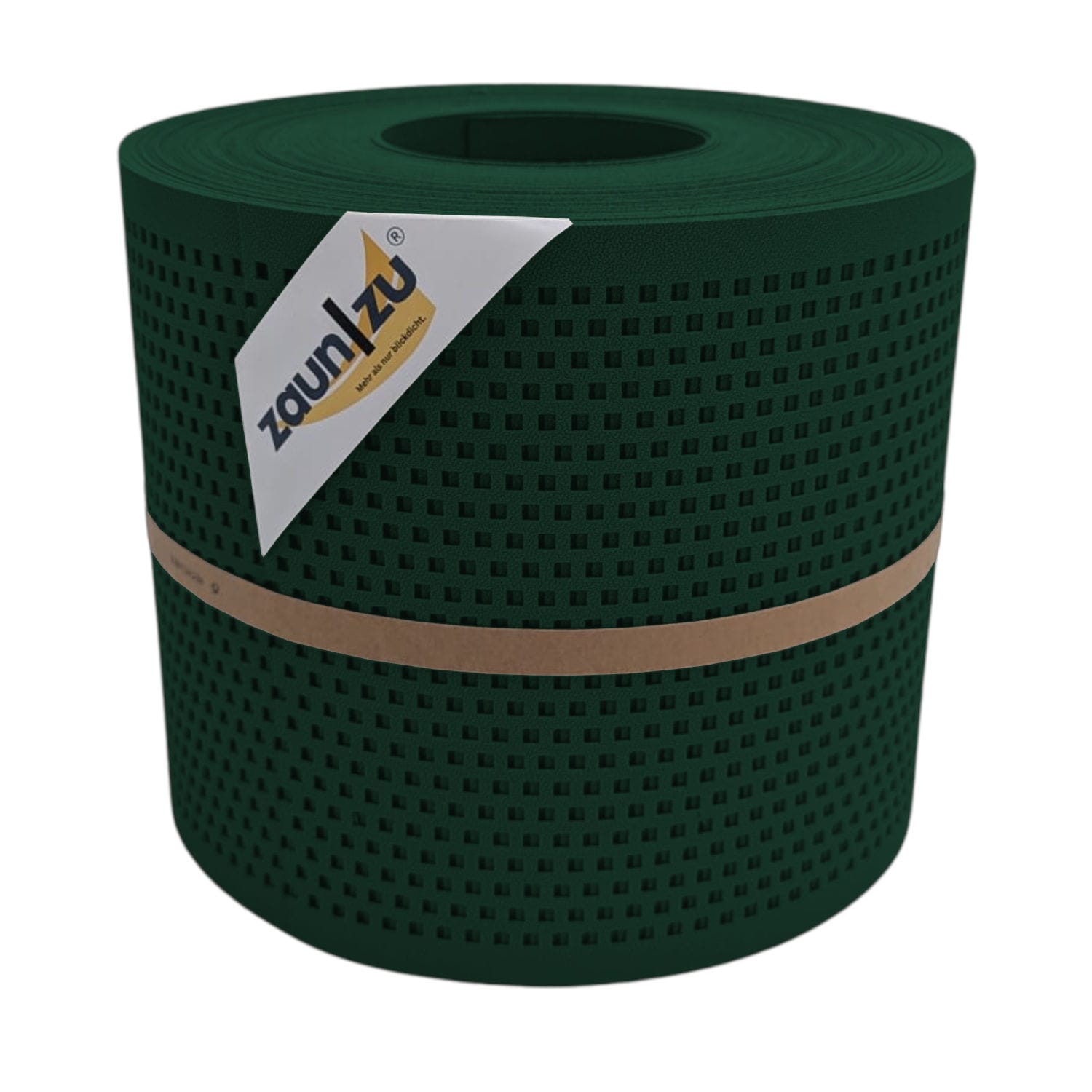 zaun|zu&reg; Sichtschutzstreifen Gelocht Quadrat Muster f&uuml;r Doppelstabmatten Gr&uuml;n 26m 