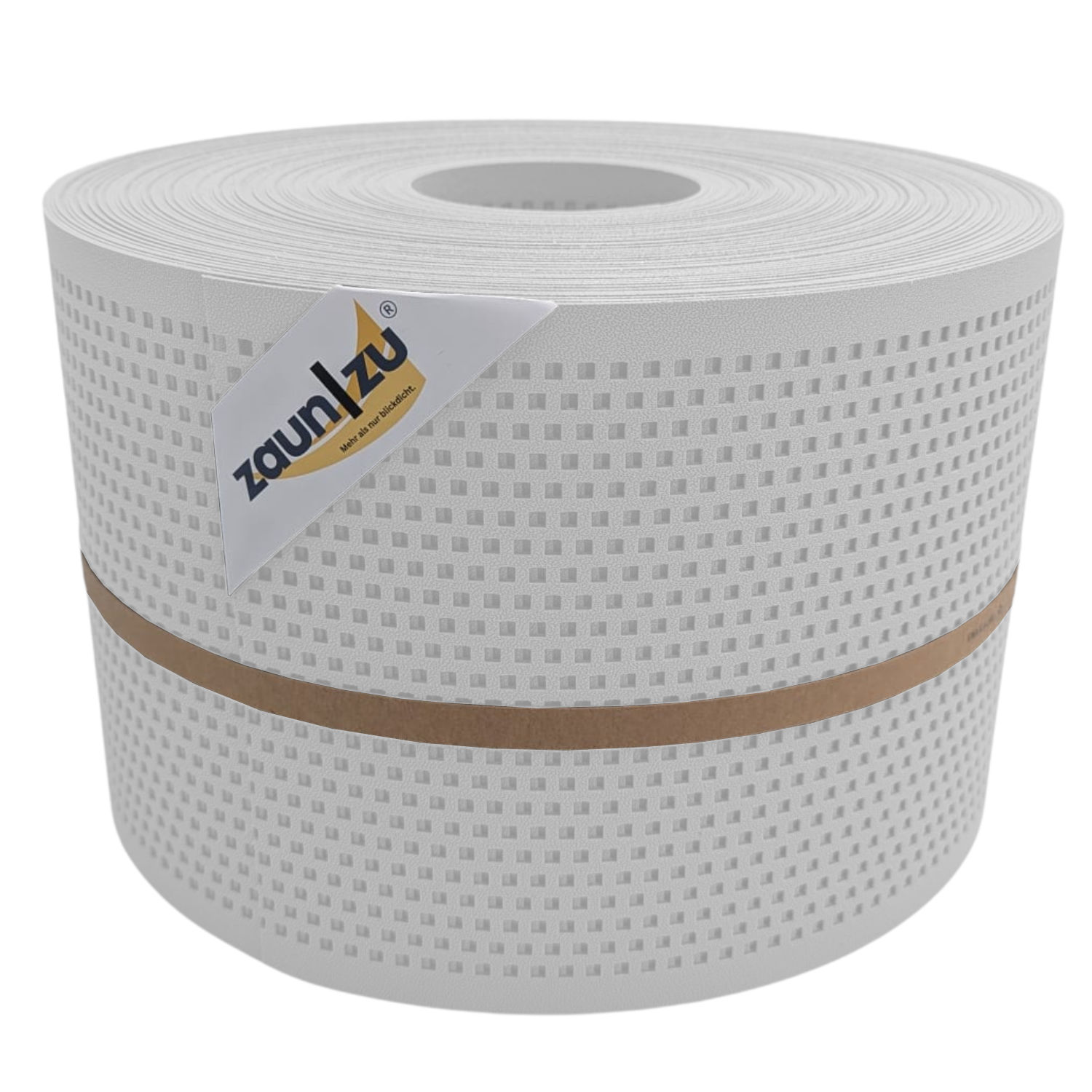 zaun|zu&reg; Sichtschutz Gelocht Quadrat Muster f&uuml;r Doppelstabmatten Wei&szlig; 50m 