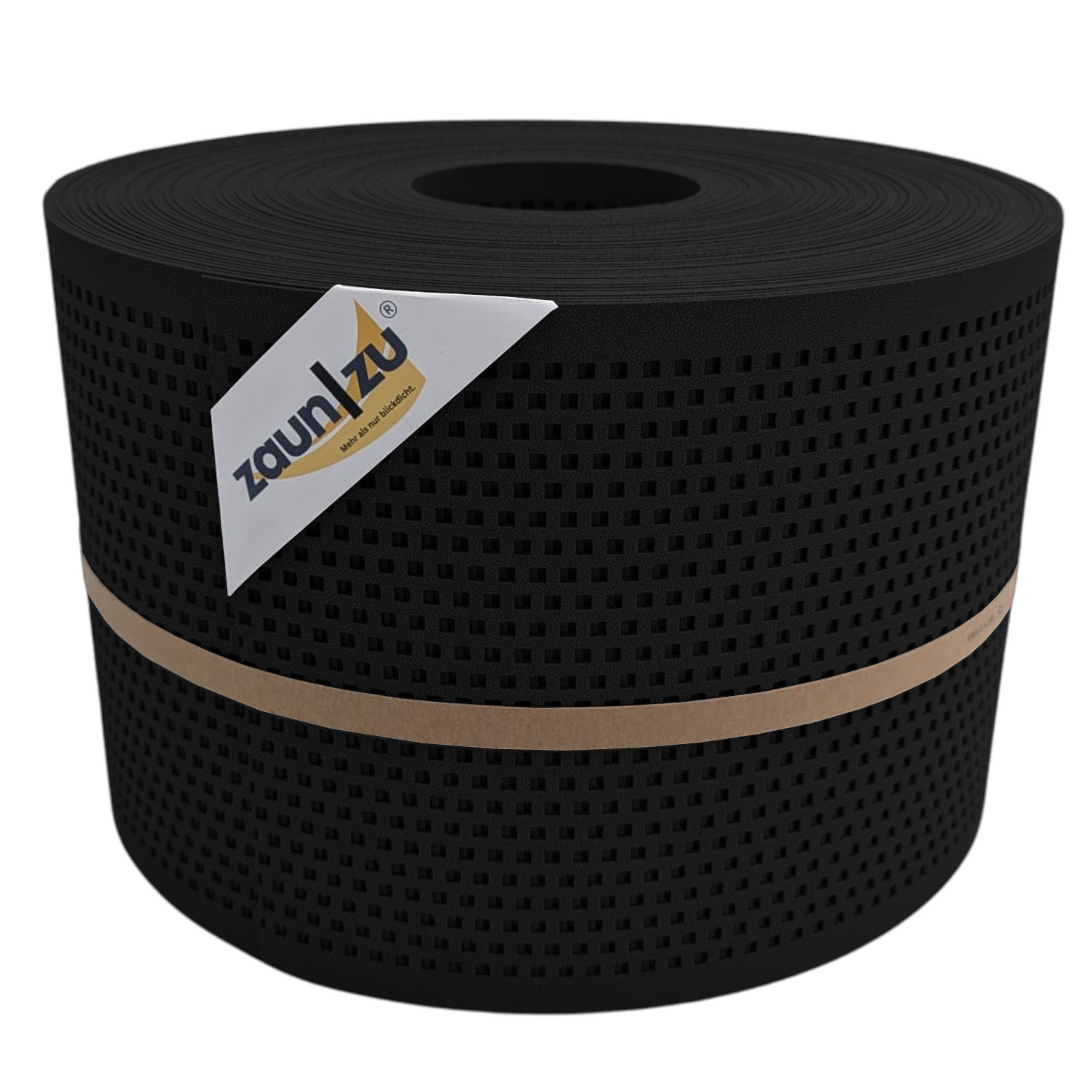 zaun|zu&reg; Sichtschutz Gelocht Quadrat Muster f&uuml;r Doppelstabmatten Schwarz 50m 