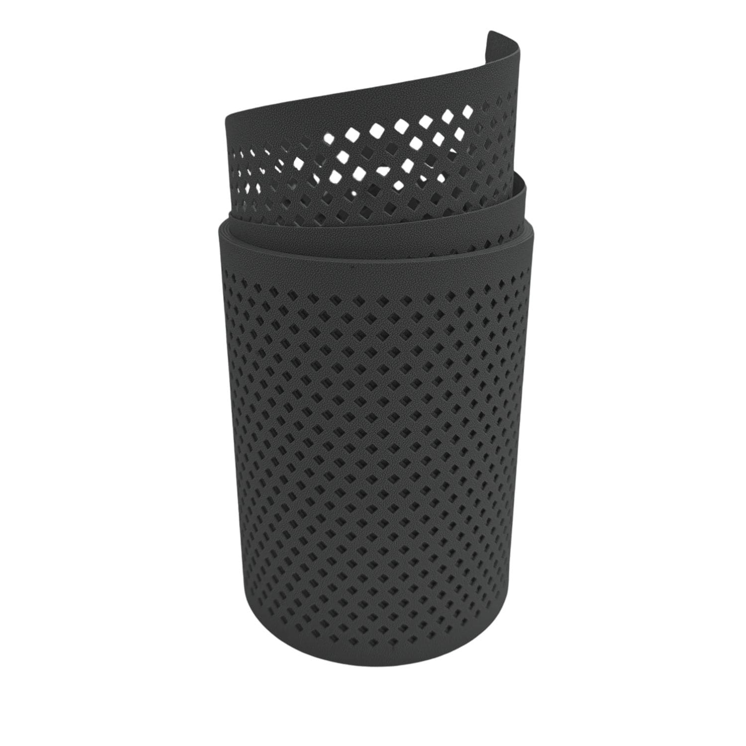 zaun|zu&reg; Sichtschutzstreifen Premium Gelocht Diamant-Muster f&uuml;r Doppelstabmatten Anthrazit 2,55 m 