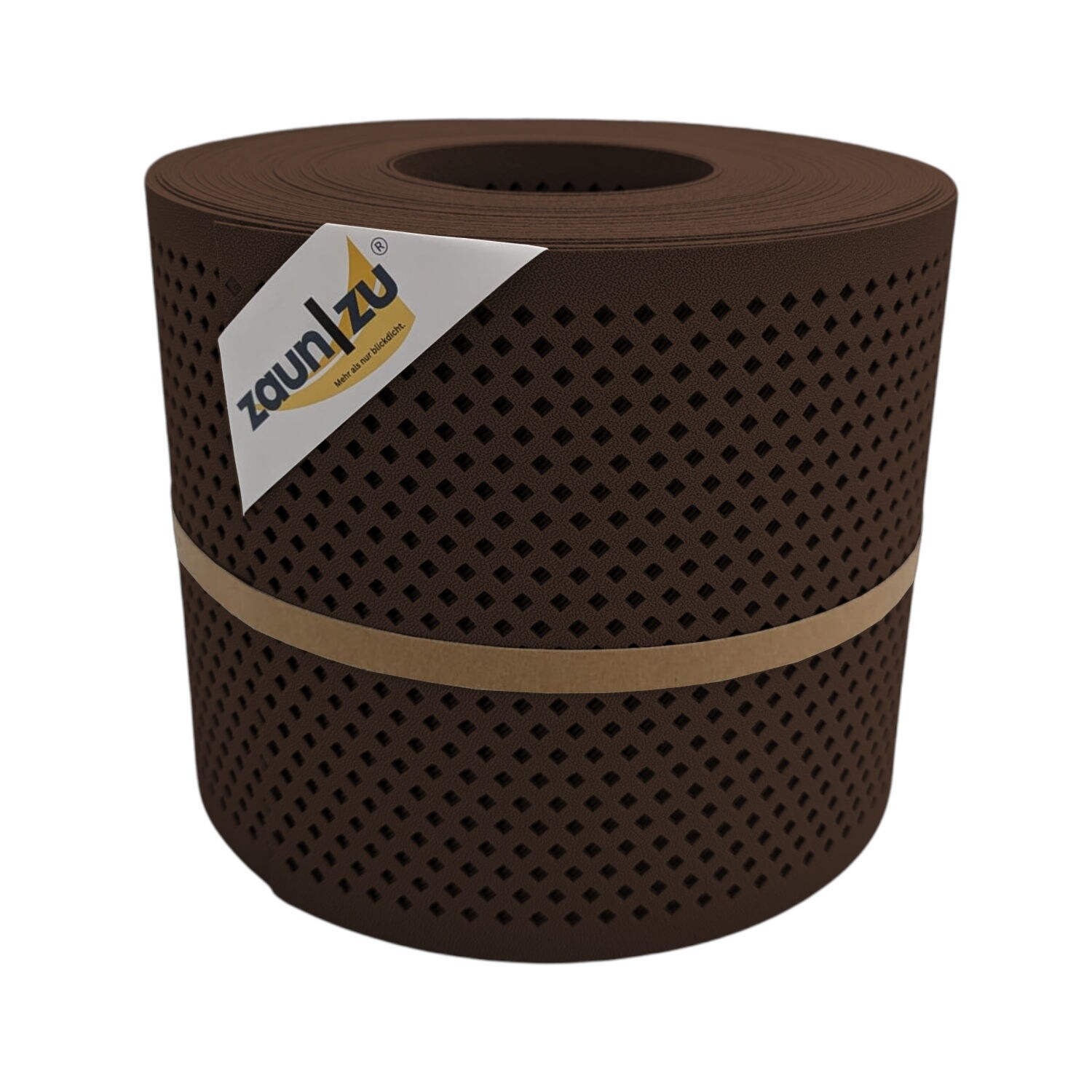 zaun|zu&reg; Sichtschutzstreifen Premium Gelocht Diamant-Muster f&uuml;r Doppelstabmatten Braun 26m 