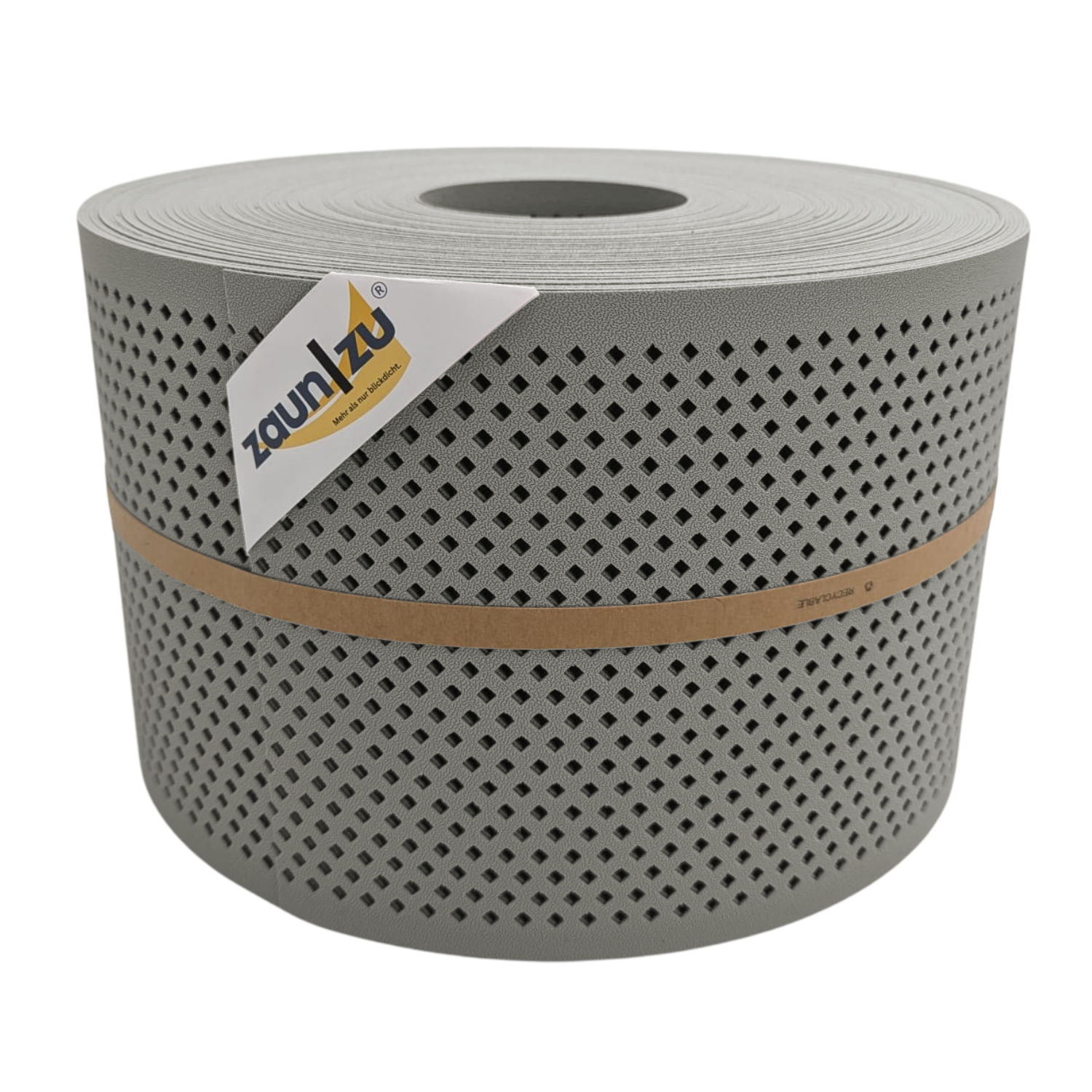 zaun|zu&reg; Sichtschutz Premium Gelocht Diamant-Muster f&uuml;r Doppelstabmatten Steingrau 50m 