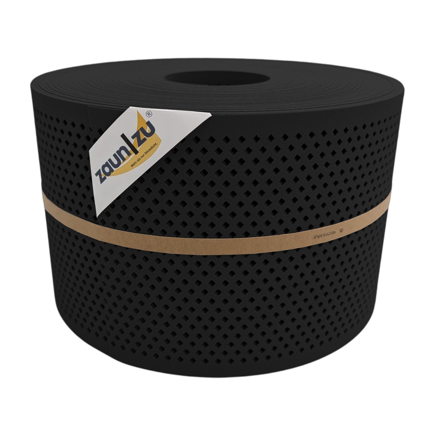 zaun|zu&reg; Sichtschutzstreifen Premium Gelocht Diamant-Muster f&uuml;r Doppelstabmatten Schwarz 50m 