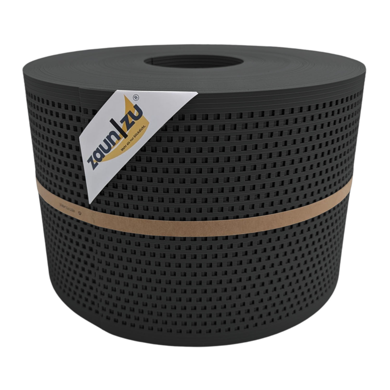 zaun|zu&reg; Sichtschutzstreifen Rille Gelocht Quadrat-Muster f&uuml;r Doppelstabmatten Anthrazit 50m 