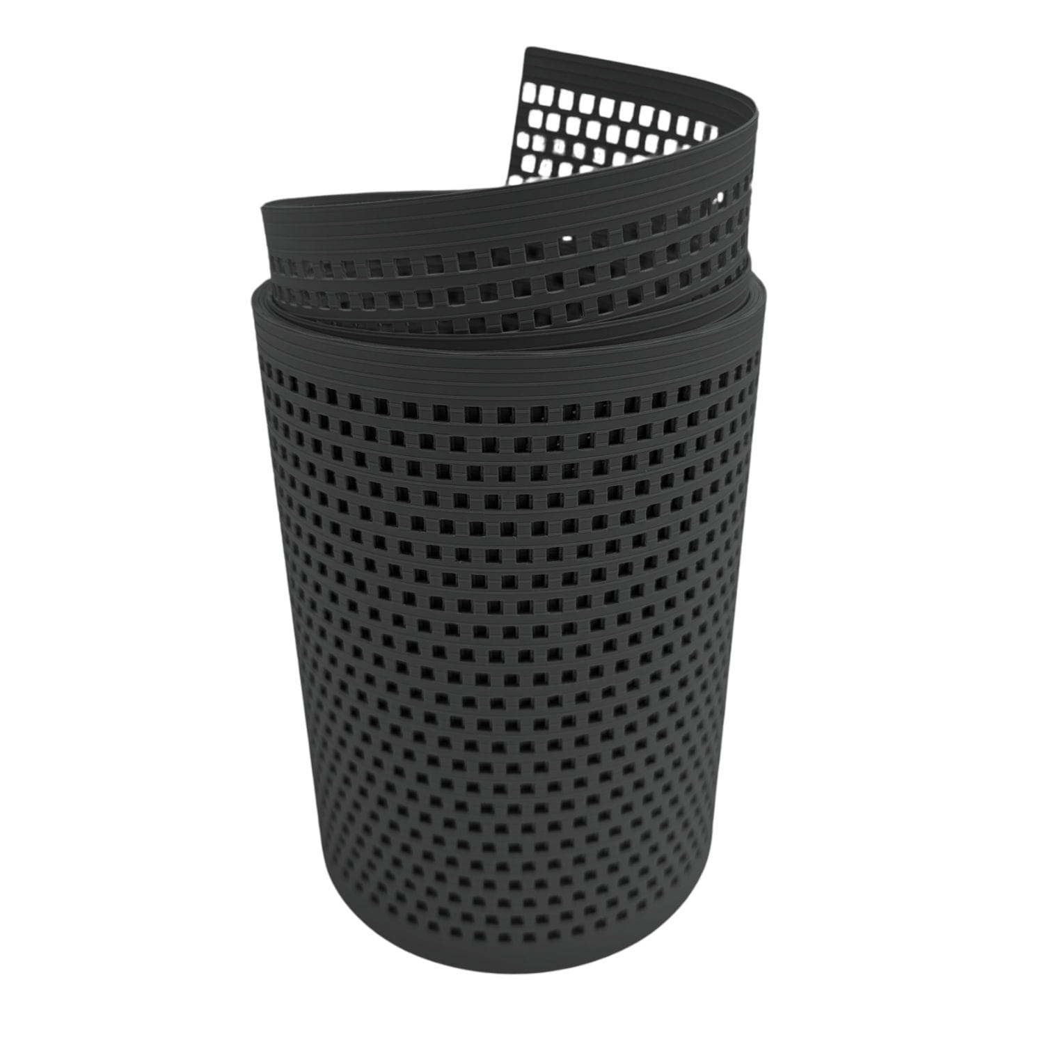 zaun|zu&reg; Sichtschutz Rille Gelocht Quadrat-Muster f&uuml;r Doppelstabmatten Anthrazit 2,55m 