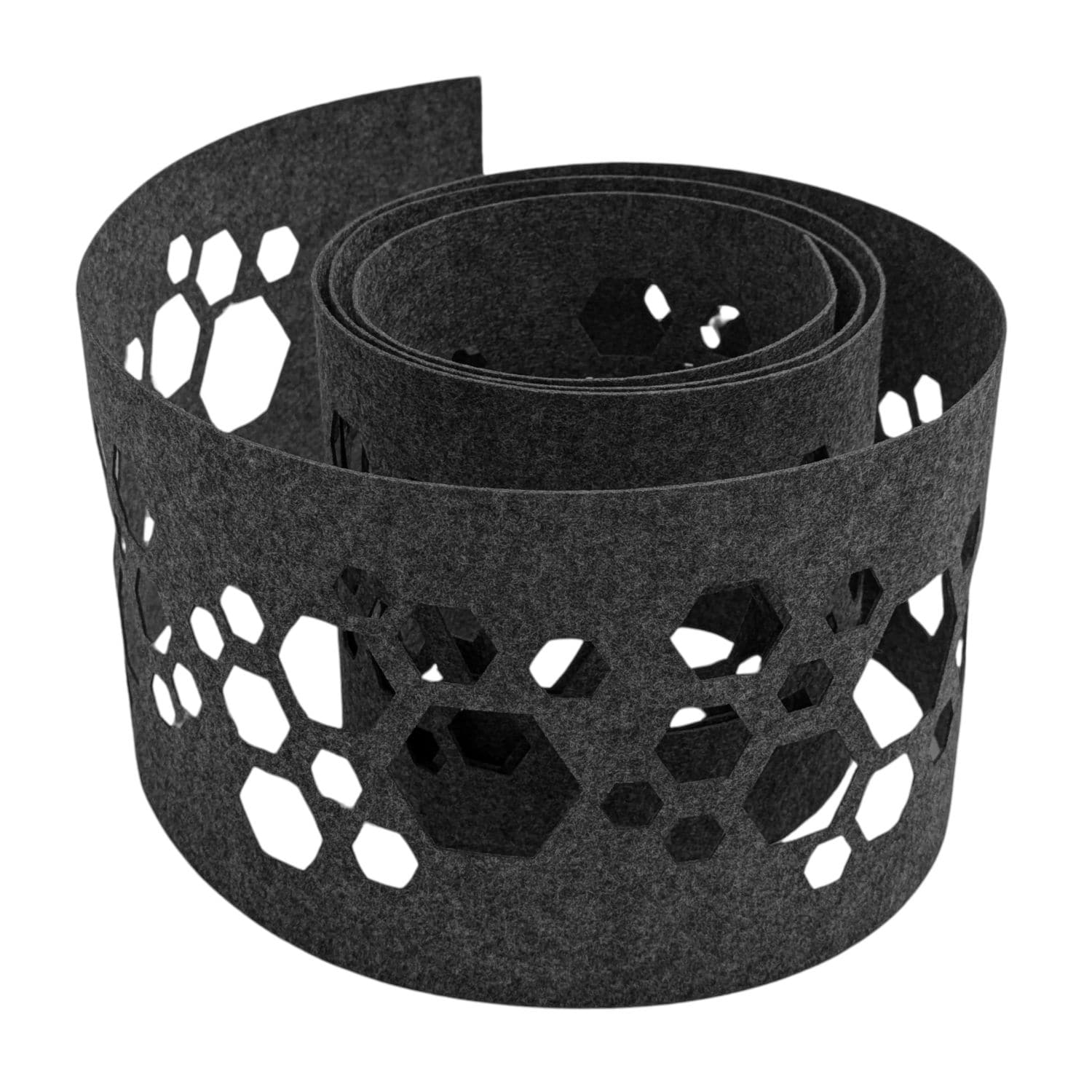 zaun|zu&reg; Sichtschutzstreifen Design Vlies Dekor Hexagon Einzelstreifen Schwarzgrau 2,55m 