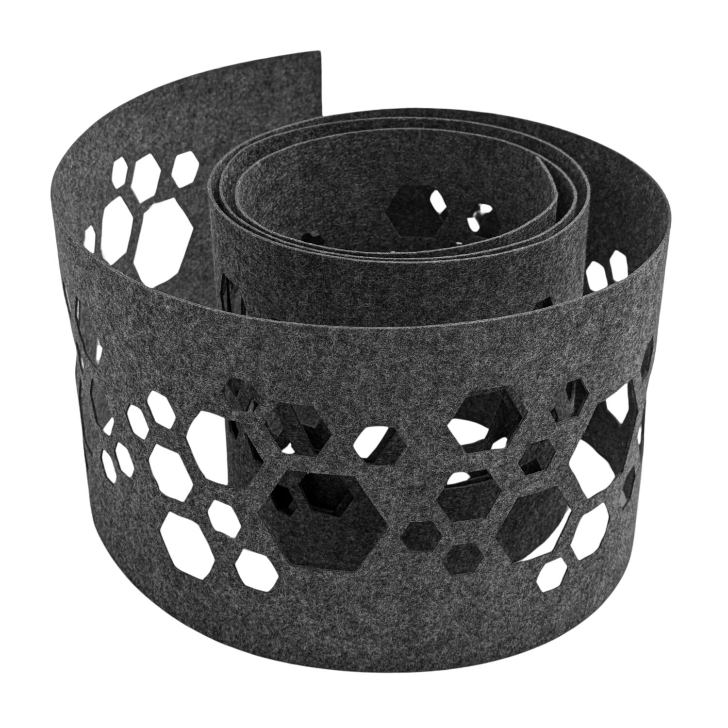 zaun|zu&reg; Sichtschutz Design Vlies Dekor Hexagon Einzelstreifen Anthrazitgrau 2,55m 