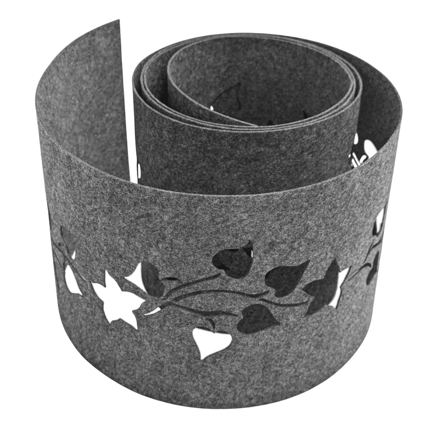 zaun|zu&reg; Sichtschutzstreifen Design Vlies Dekor Floral2 Einzelstreifen Hellgrau 2,55m 