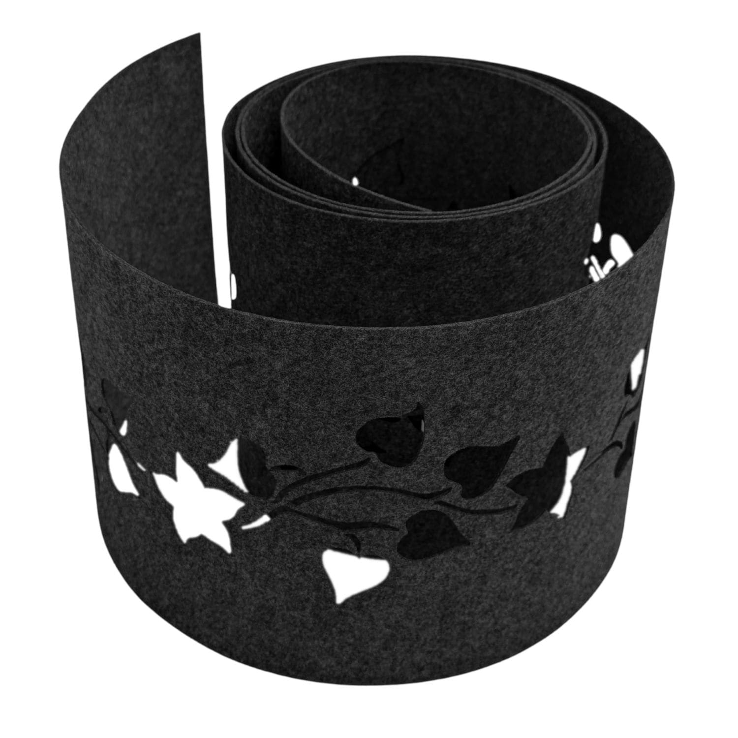 zaun|zu&reg; Sichtschutz Design Vlies Dekor Floral2 Einzelstreifen Schwarzgrau 2,55m 