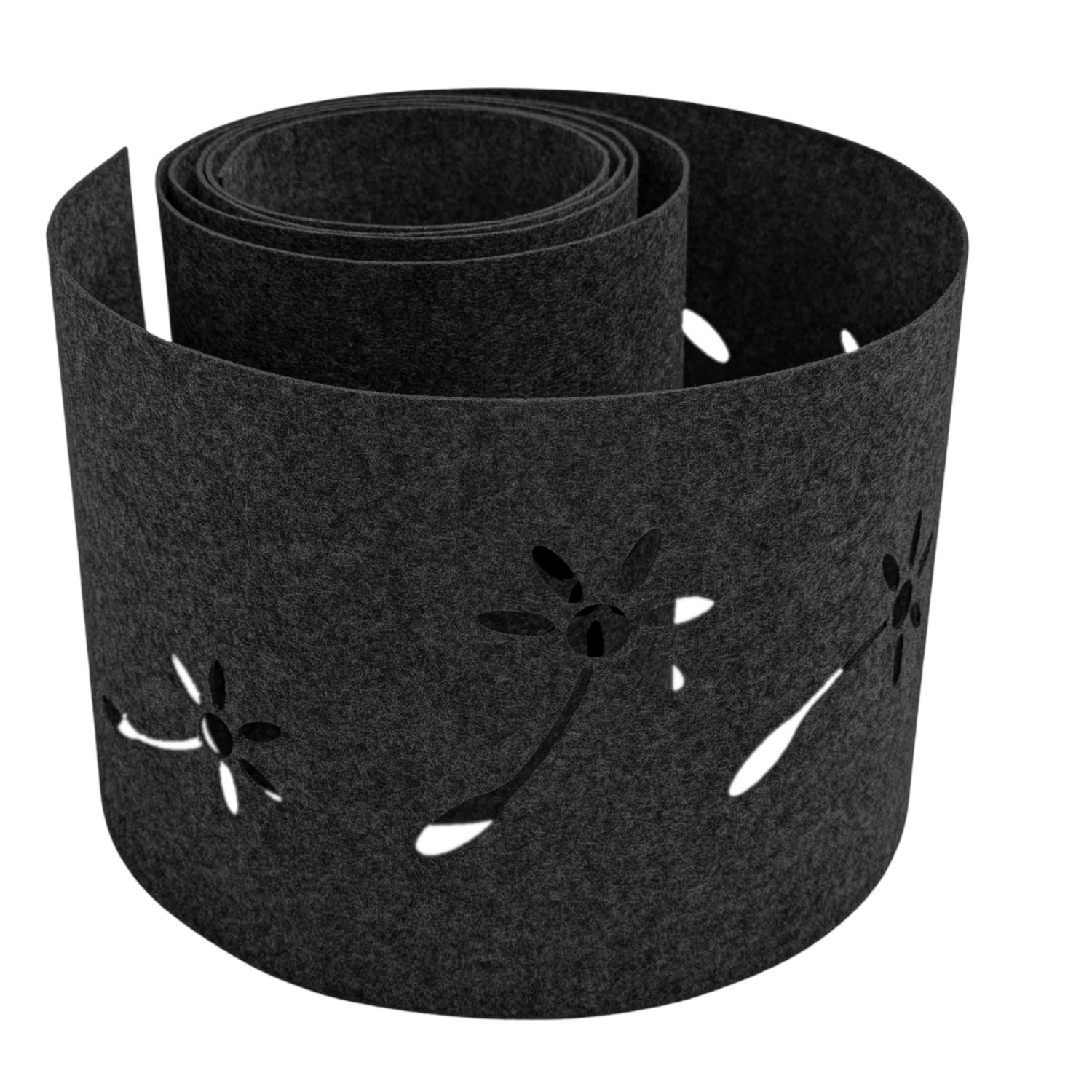 zaun|zu&reg; Sichtschutzstreifen Design Vlies Dekor Pusteblume Einzelstreifen Schwarzgrau 2,55m 