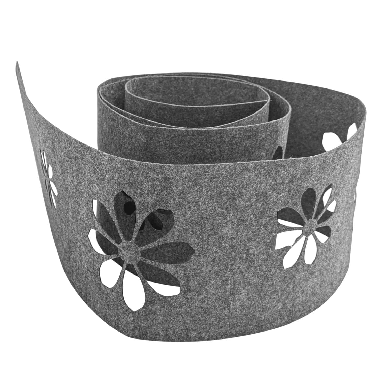 zaun|zu&reg; Sichtschutz Design Vlies Dekor Sonnenblume Einzelstreifen Hellgrau 2,55m 