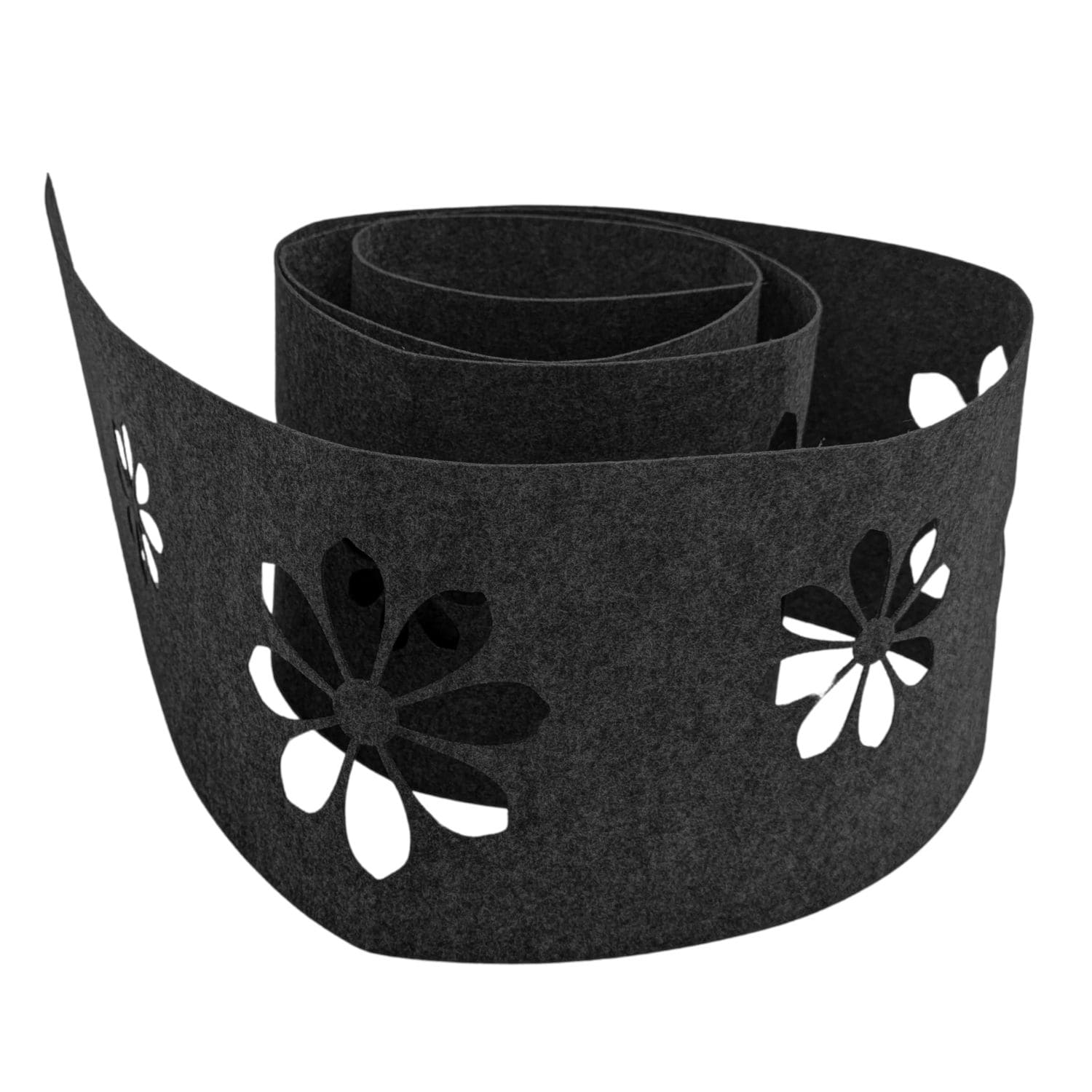 zaun|zu&reg; Sichtschutzstreifen Design Vlies Dekor Sonnenblume Einzelstreifen Schwarzgrau 2,55m 