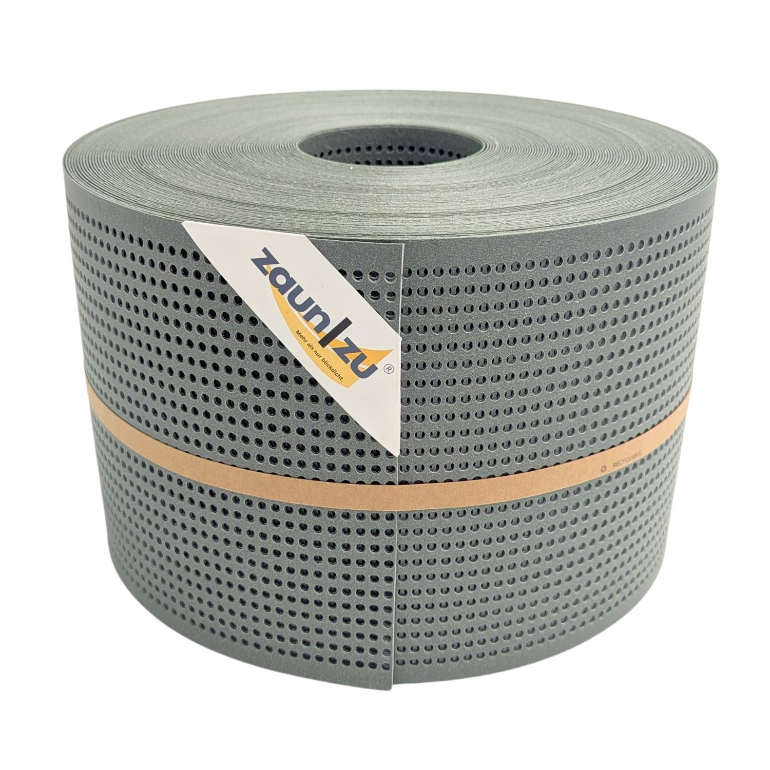 zaun|zu&reg; Sichtschutz Polyal ECO Gelocht 30 Prozent Streifen Salbei 50m 