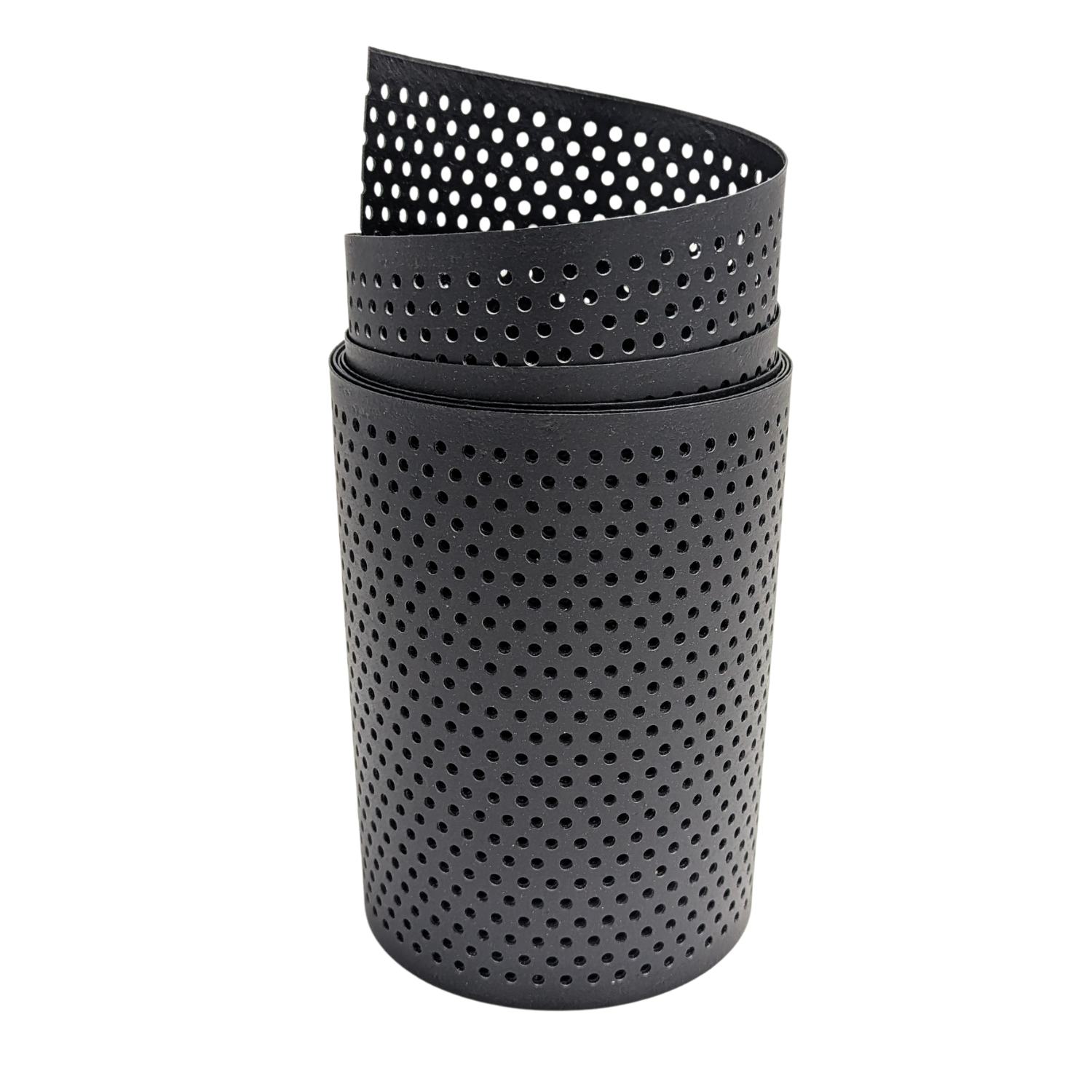 zaun|zu&reg; Sichtschutzstreifen Polyal ECO Gelocht 20 Prozent Streifen Schwarz 2,55m 