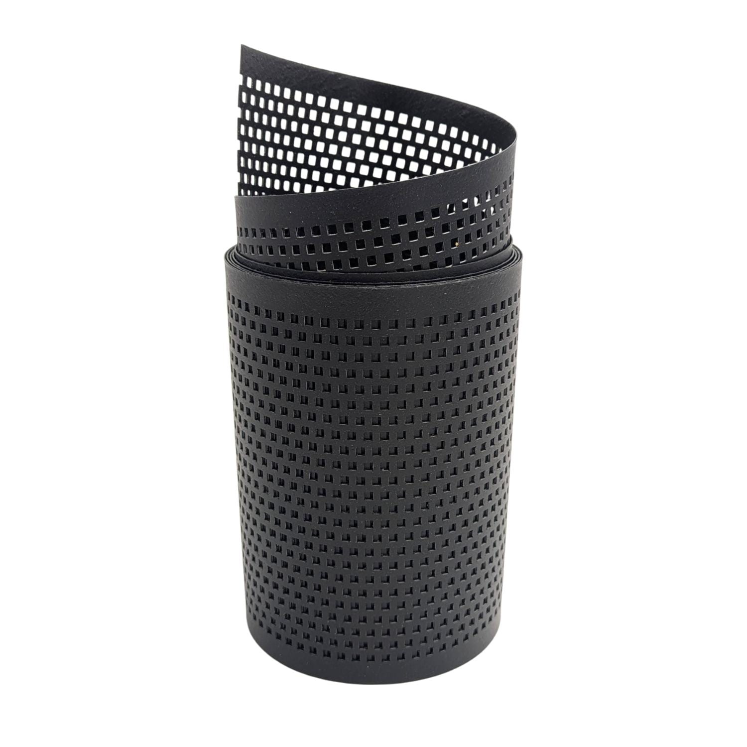 zaun|zu&reg; Sichtschutzstreifen Polyal ECO Gelocht QUADRAT Streifen Schwarz 2,55m 