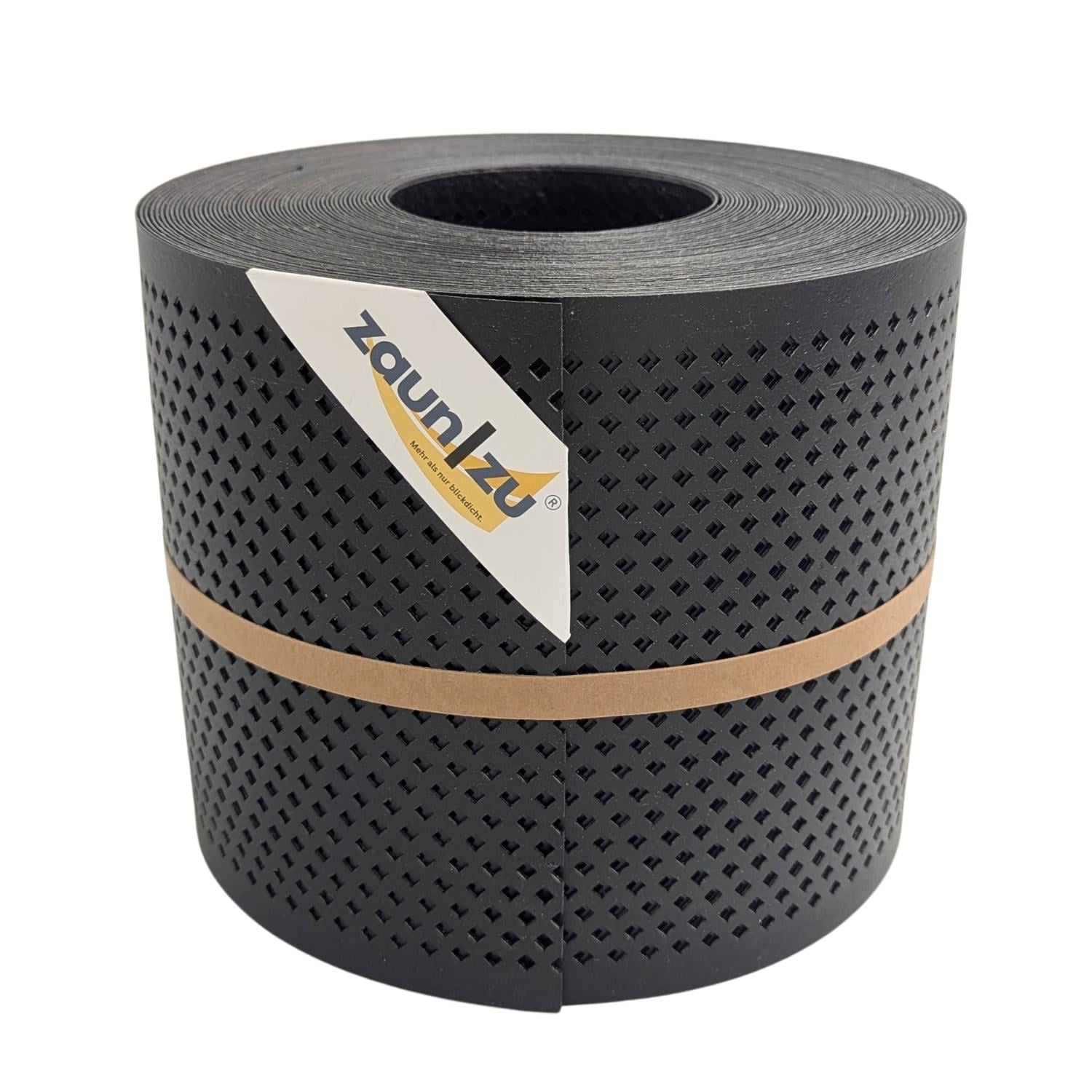 zaun|zu&reg; Sichtschutz Polyal ECO Gelocht DIAMANT Streifen Schwarz 26m 