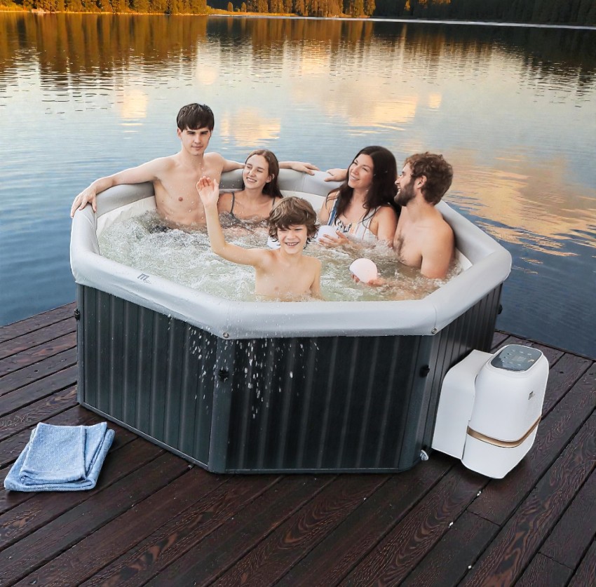 MSpa Whirlpool TUSCANY XXL 2026 - 193cm FRAME Outdoor Indoor Pool F-TU062W inkl. App, UVC 