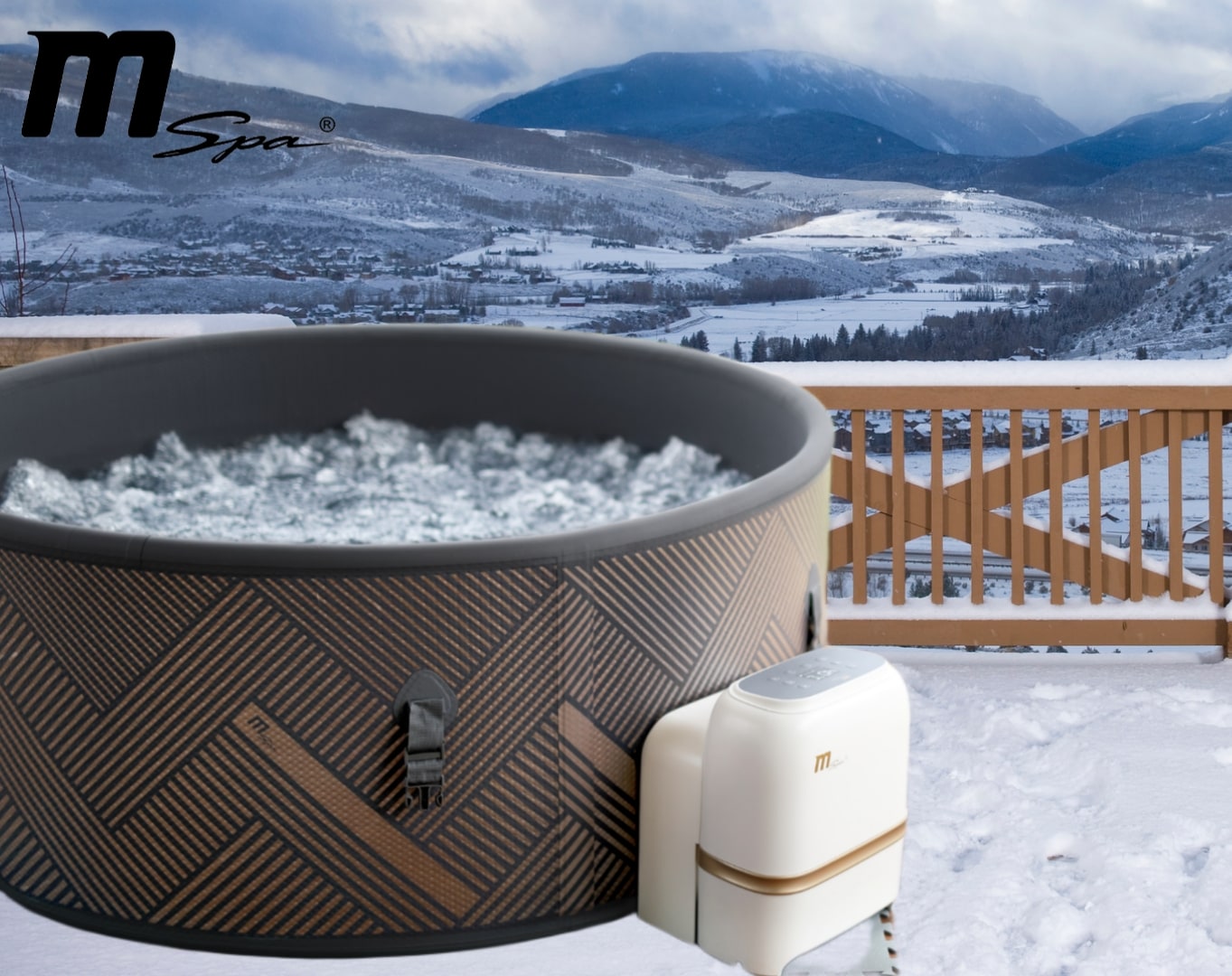 MSpa Whirlpool MONO ECO 2026 - 6 Personen - inkl. App + 138 Luftd&uuml;sen - 173 cm 