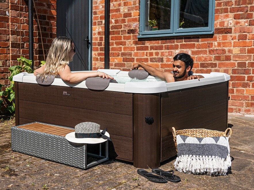 MSpa Whirlpool Frame TRIBECA XXL inkl. MSPA App, UVC, WiFi (Holz-Optik)
