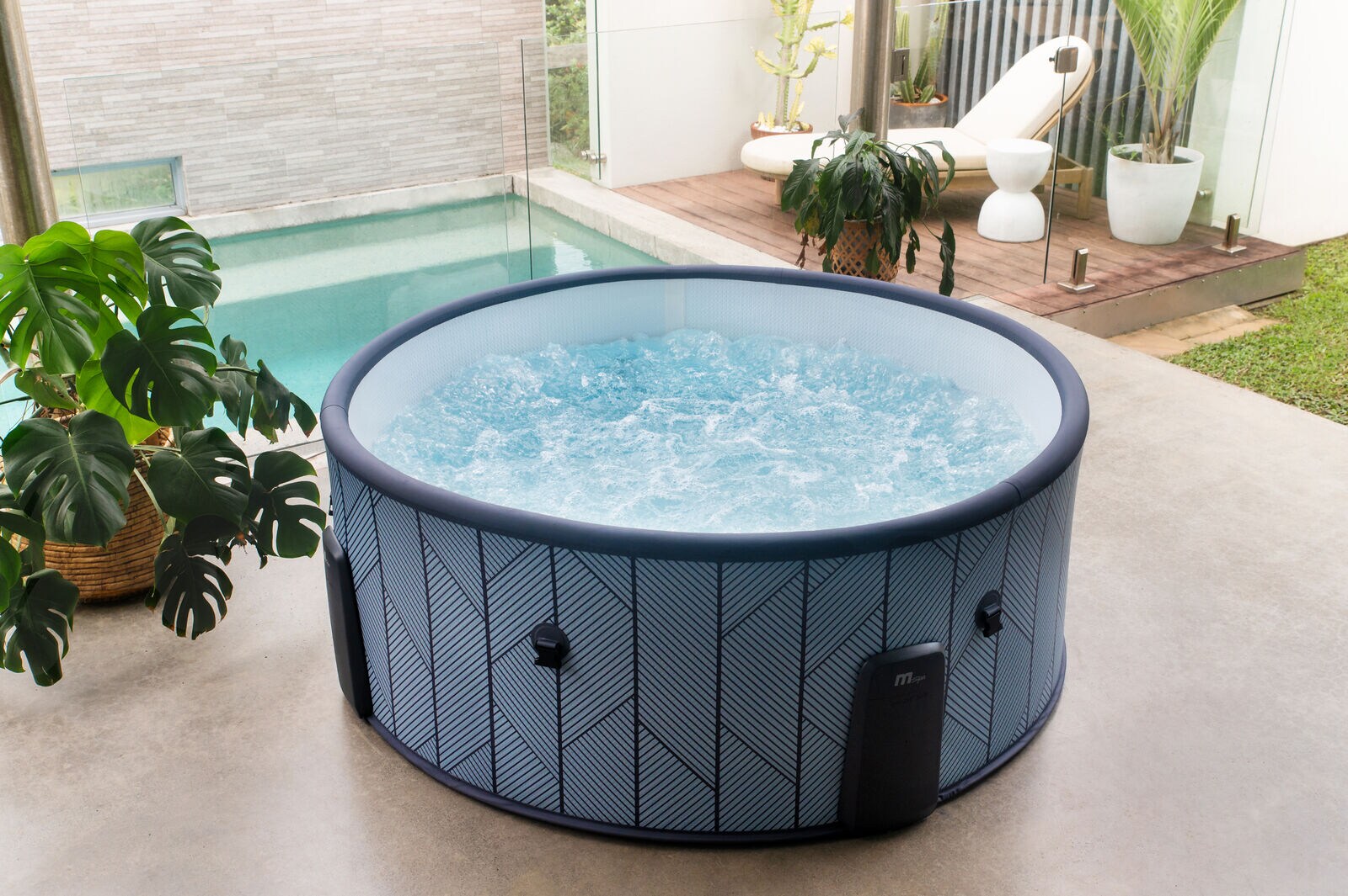 MSpa Whirlpool TIDAL ECO 2026 inkl. App + Hydromassaged&uuml;sen & 138 Luftd&uuml;sen 